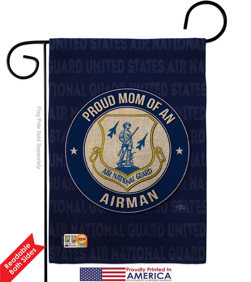 Double-Sided 28x40 Inch Armed Forces Garden Flag - Air Force, National Guard & Military Veteran Gift - Patriotic Burlap Yard Banner for Home, Porch & Outdoor Decor