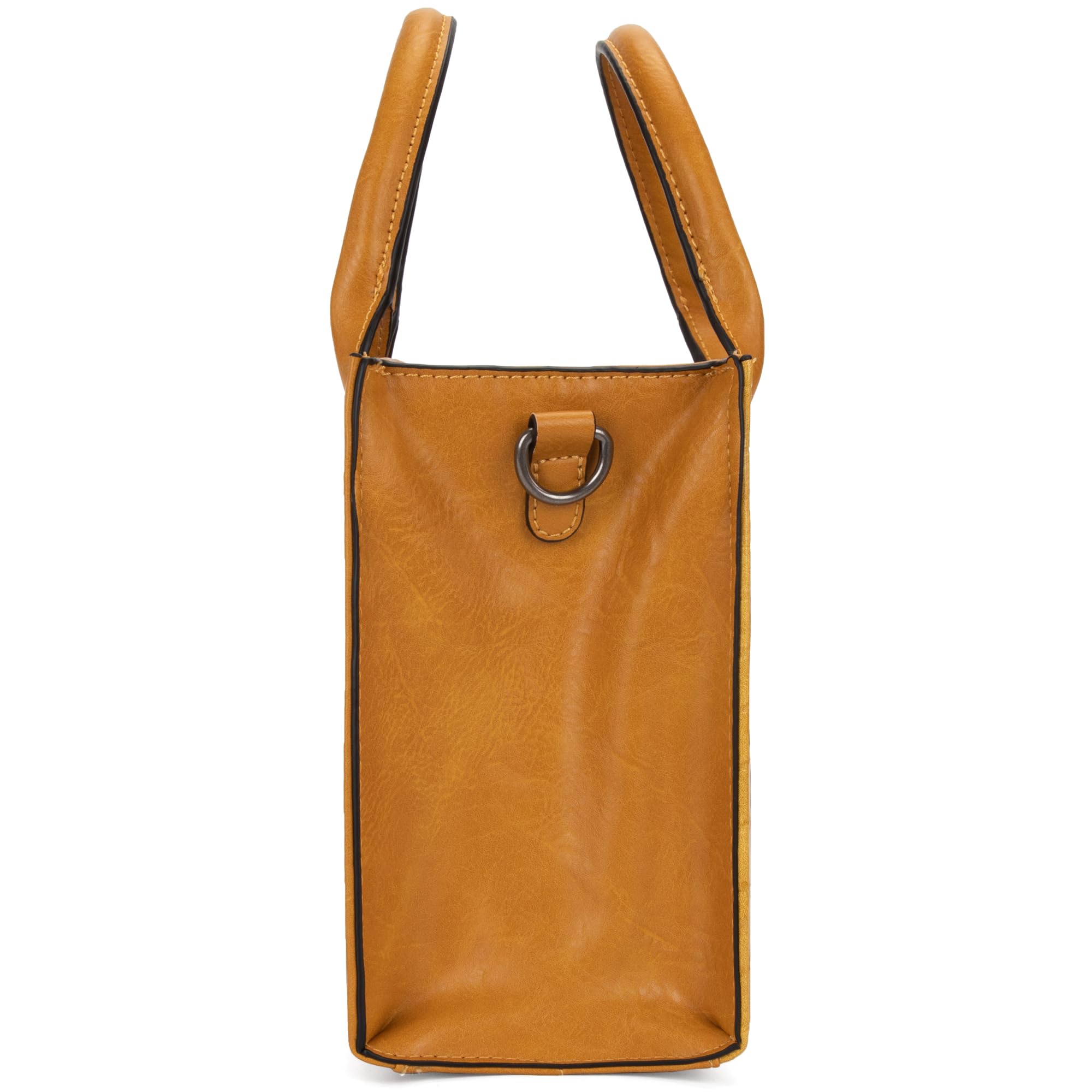 Wrangler Women's Leather Tote Bag - Stylish Shoulder Bag with Adjustable Strap, Satchel Handbag for Work, Travel & Everyday Use