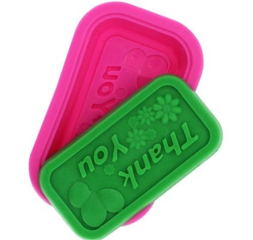 Allforhome 10-Pack Silicone Soap Molds for DIY - Oven Safe Thank You Candy & Chocolate Making Molds - Perfect for Handmade Soaps, Baking, and Crafting Gifts