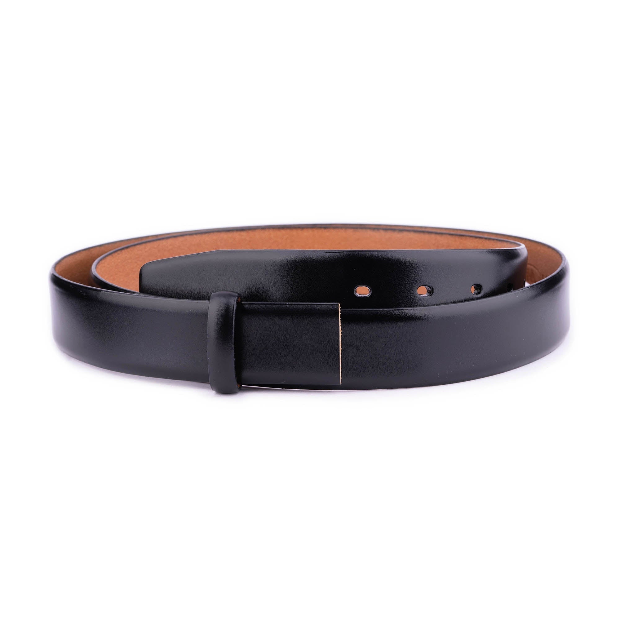 Premium Black Leather Replacement Belt Strap for Dunhill Men's Buckles - Classic Dress Belt for Business, Office & Formal Occasions