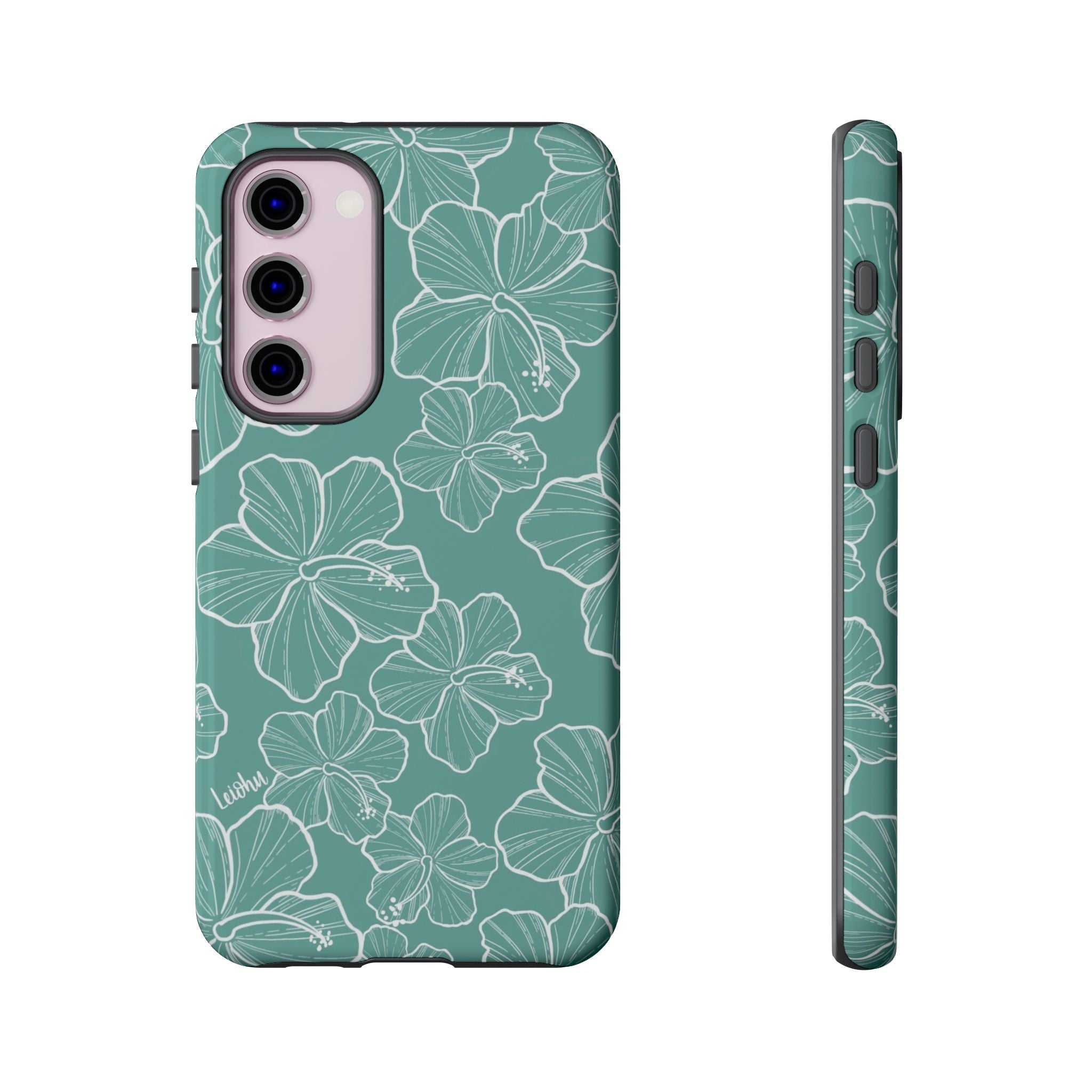 Premium Hibiscus Teal Samsung Galaxy Phone Case - Durable & Stylish Protection for Everyday Use, Work & Travel