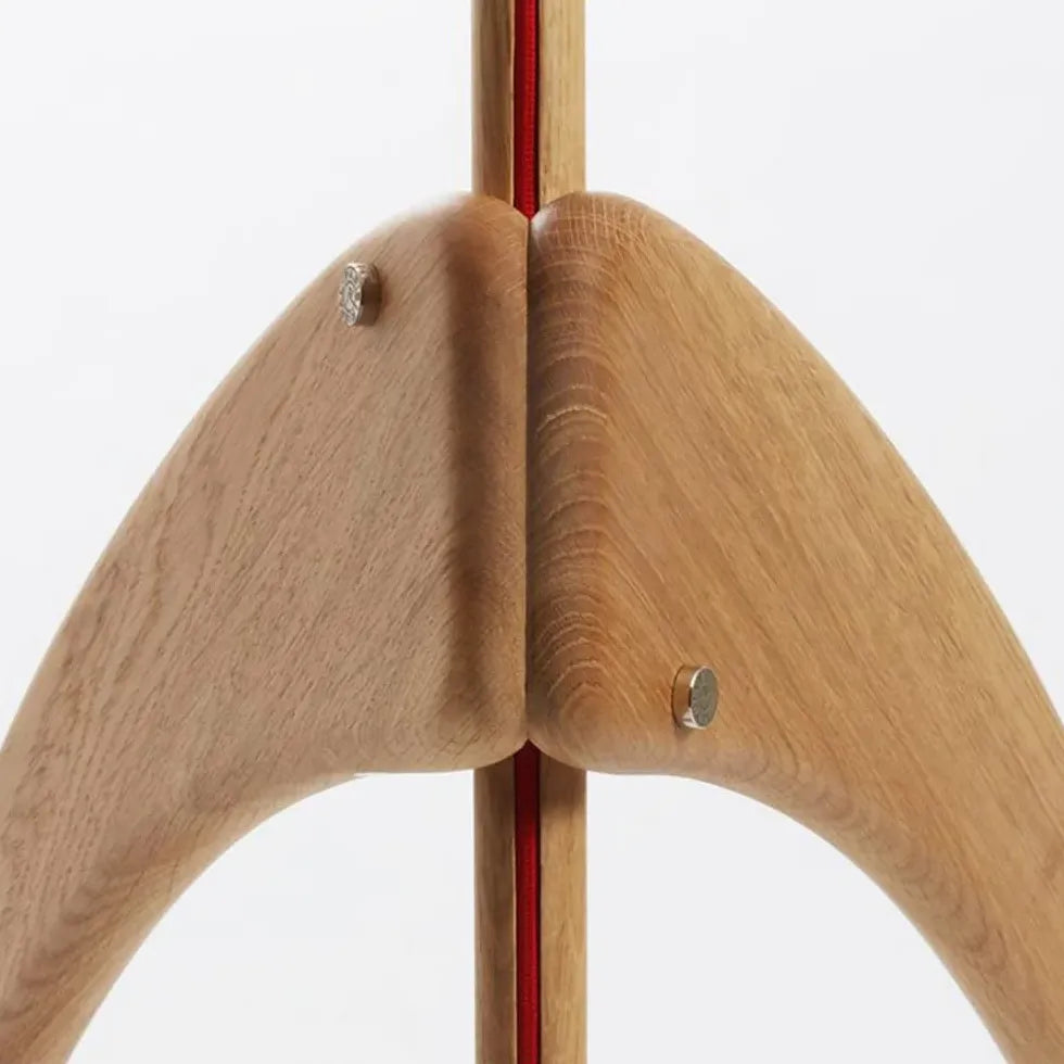 Modern Wooden Hanging Arched Floor Lamp - Adjustable Height, Natural Finish - Perfect for Living Room, Bedroom, or Office Lighting Decor