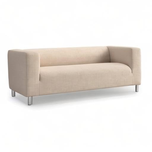TLYESD Klippan Loveseat Cover Replacement for IKEA Klippan Sofa - Light Khaki Couch Slipcover | Durable Stretch Fabric Sofa Protector | Perfect for Living Room, Dorm, or Apartment Decor