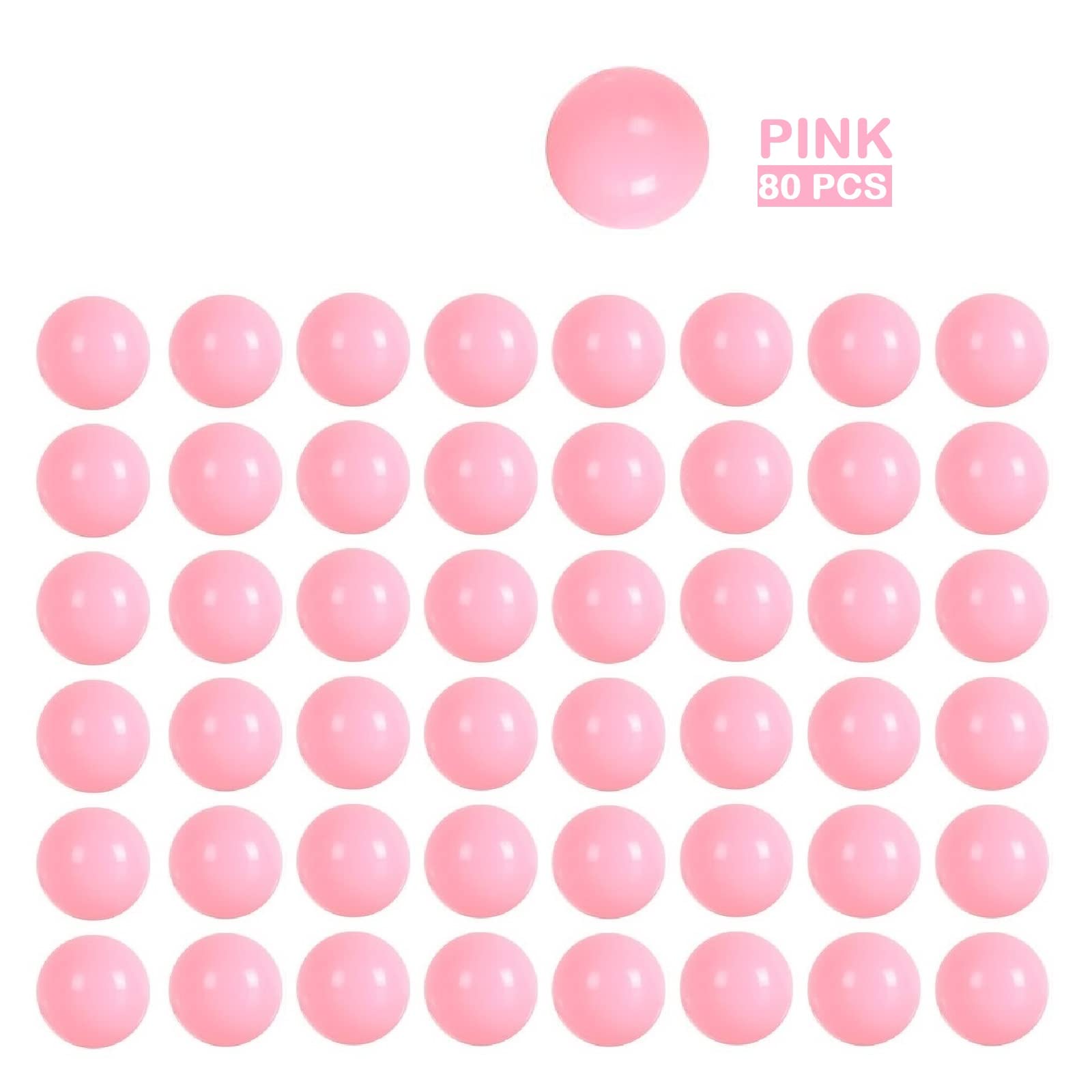 80 Pink Acrylic Marbles for Checkers, Aggravation, Traditional Board Games - Perfect for Family Game Night & Kids Educational Play