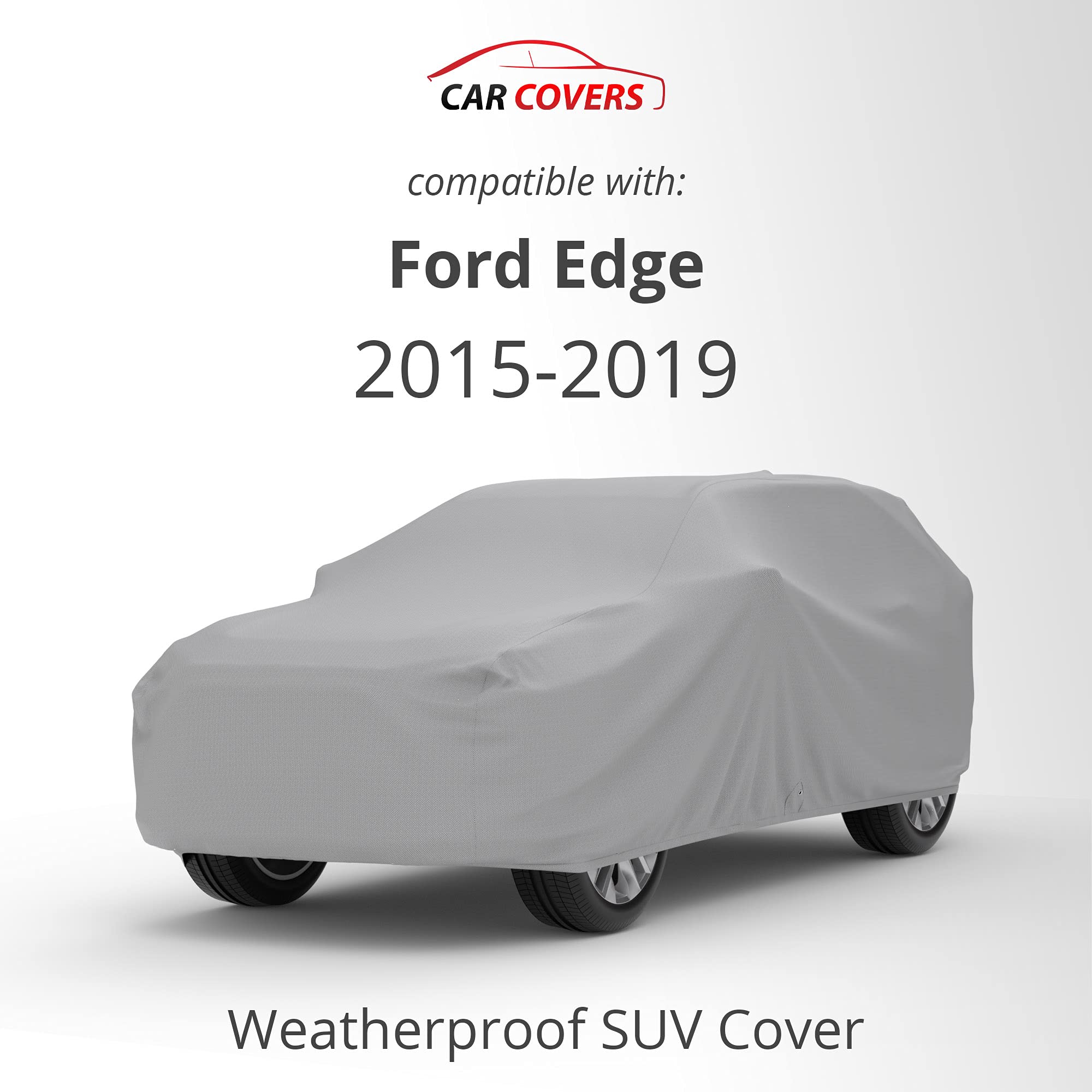 Weatherproof SUV Car Cover with Theft-Proof Cable Lock - Compatible with Ford Edge 2015-2024 Models | Outdoor Vehicle Protection for Rain, Snow & Sun | Durable All-Season Car Accessories for Parking & Storage