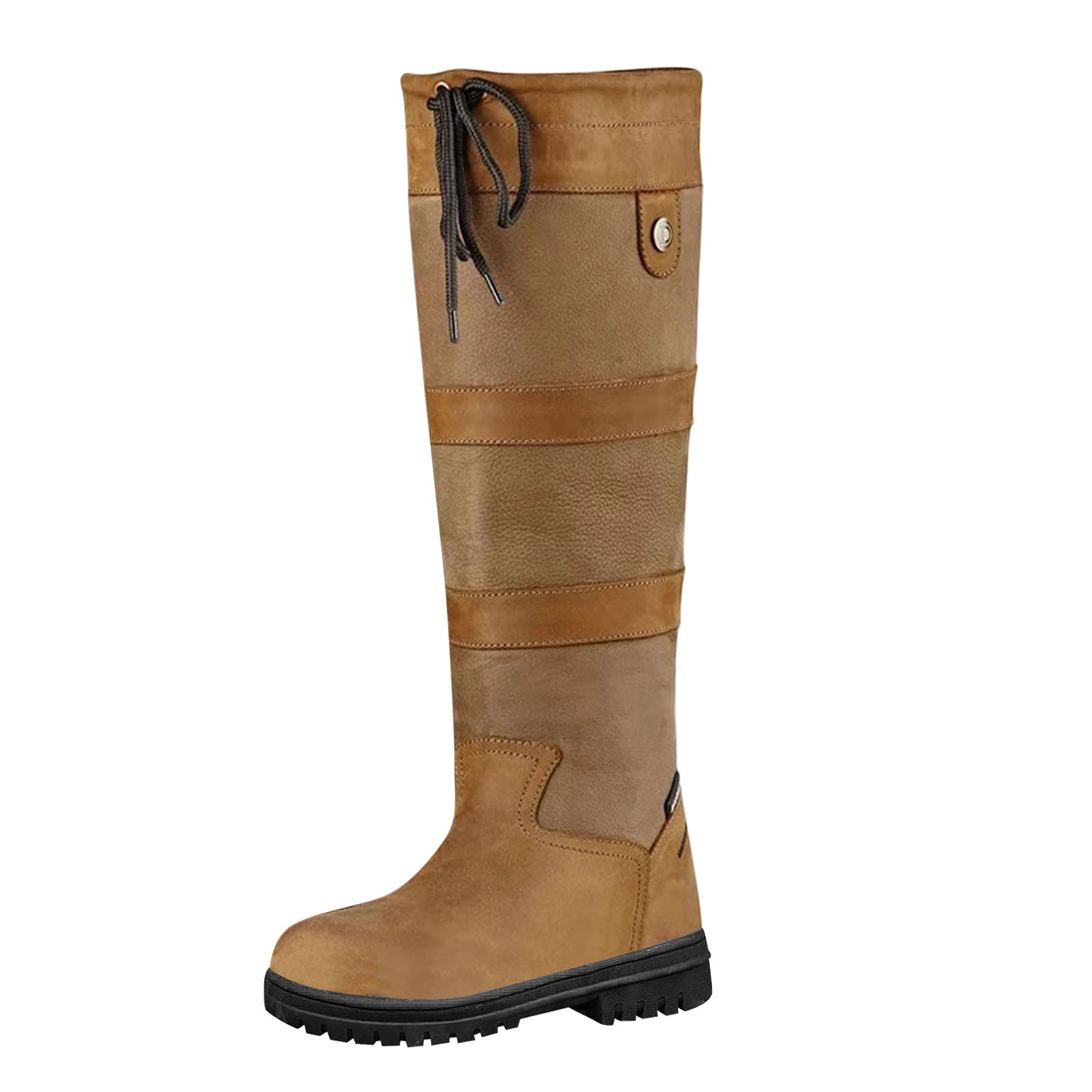 Women's Warm Round Toe Snow Boots - Waterproof Winter Boots for Women - Fashionable & Cozy Rain Footwear - Perfect for Snowy Days, Rainy Weather & Outdoor Activities