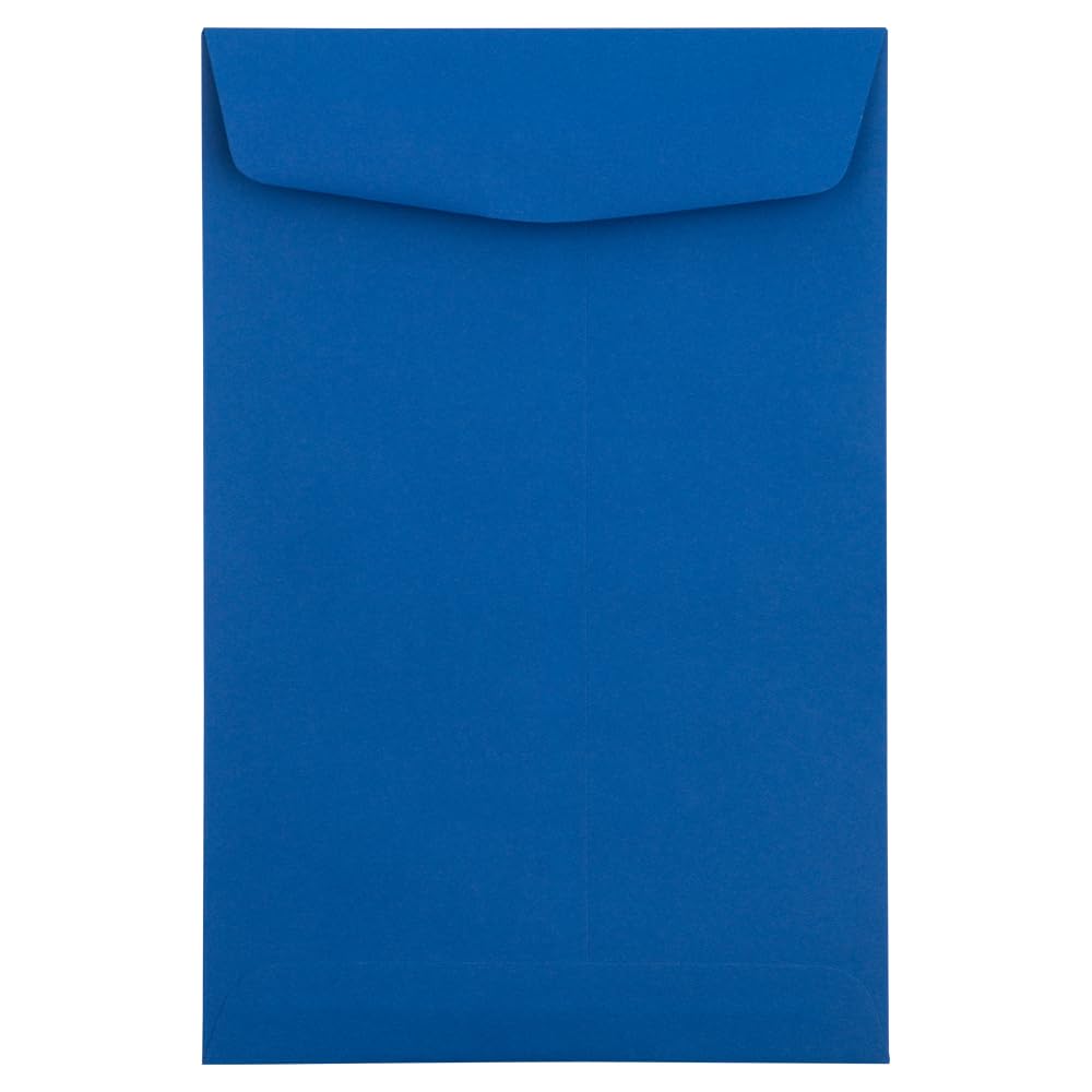 Premium JAM PAPER 6x9 Open End Catalog Envelopes - Presidential Blue - 500/Box Bulk Pack for Business Mailings, Invoices & Marketing Materials