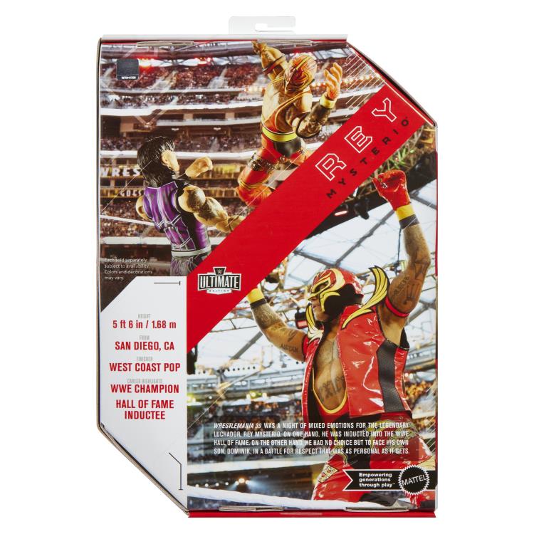 Rey Mysterio WWE Ultimate Edition 23 Action Figure - Collectible Wrestling Toy for Kids & Adults - Perfect for Display, Play & WWE Fan Collections
