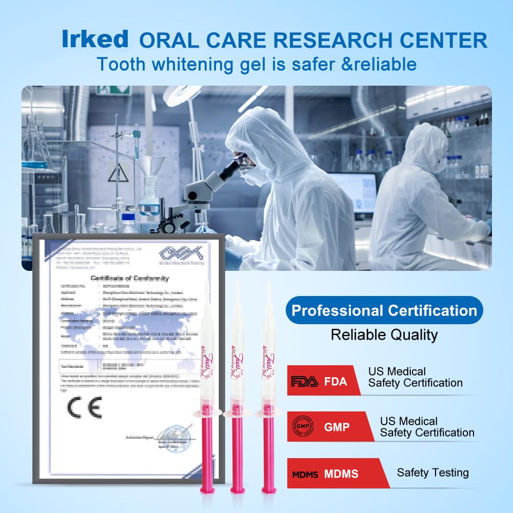 44% Carbamide Peroxide Teeth Whitening Gel - 7 Pack (7x3ml) for Dental Trays | Fast-Acting Tooth Bleaching Gel with Syringe Dispenser | Professional Grade & Safety Certified | Perfect for Home Whitening & Special Occasions