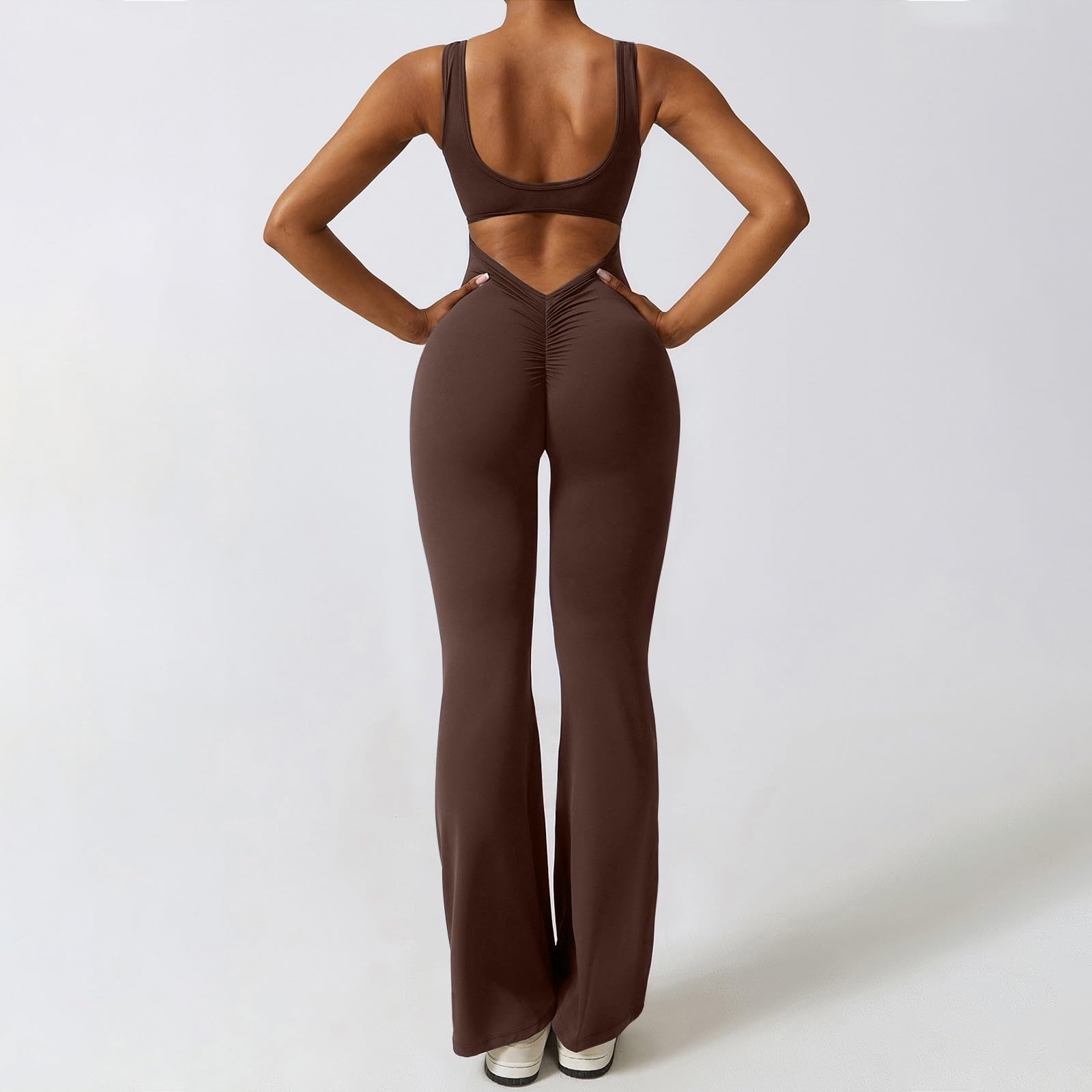 Women's 2-Piece Workout Sets - Sexy Backless Sports Jumpsuit for Gym & Yoga