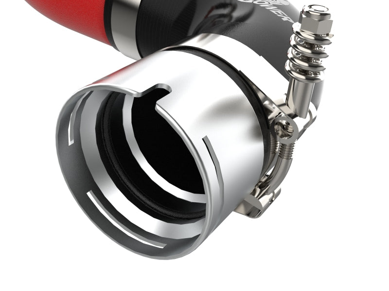AFE 18-21 Kia Stinger V6 3.3L Turbo Performance Charge Pipe Kit - Aluminum Hot/Cold Intake Pipes (Red) - Upgrade for Better Airflow & Engine Efficiency - Perfect for Street Racing & Performance Tuning