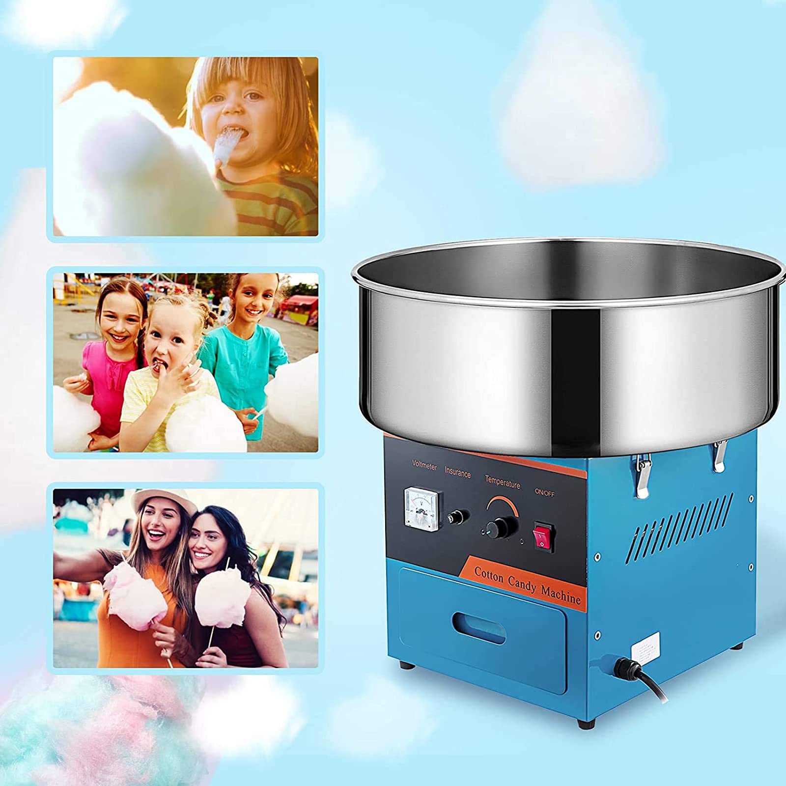 Portable Commercial Cotton Candy Machine 20.5