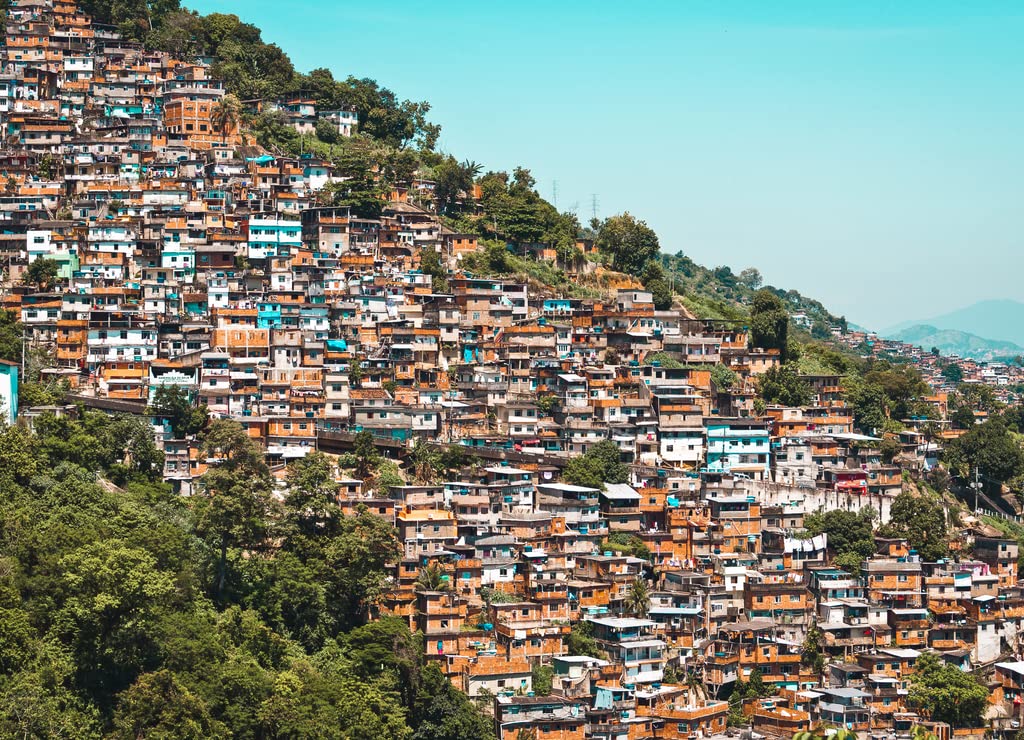 1000-Piece Noah Jigsaw Puzzle - Red Brick Houses in Rio de Janeiro Favela | Scenic Brazil Landscape Puzzle for Adults & Teens | Perfect for Home Decor, Relaxation & Family Game Night