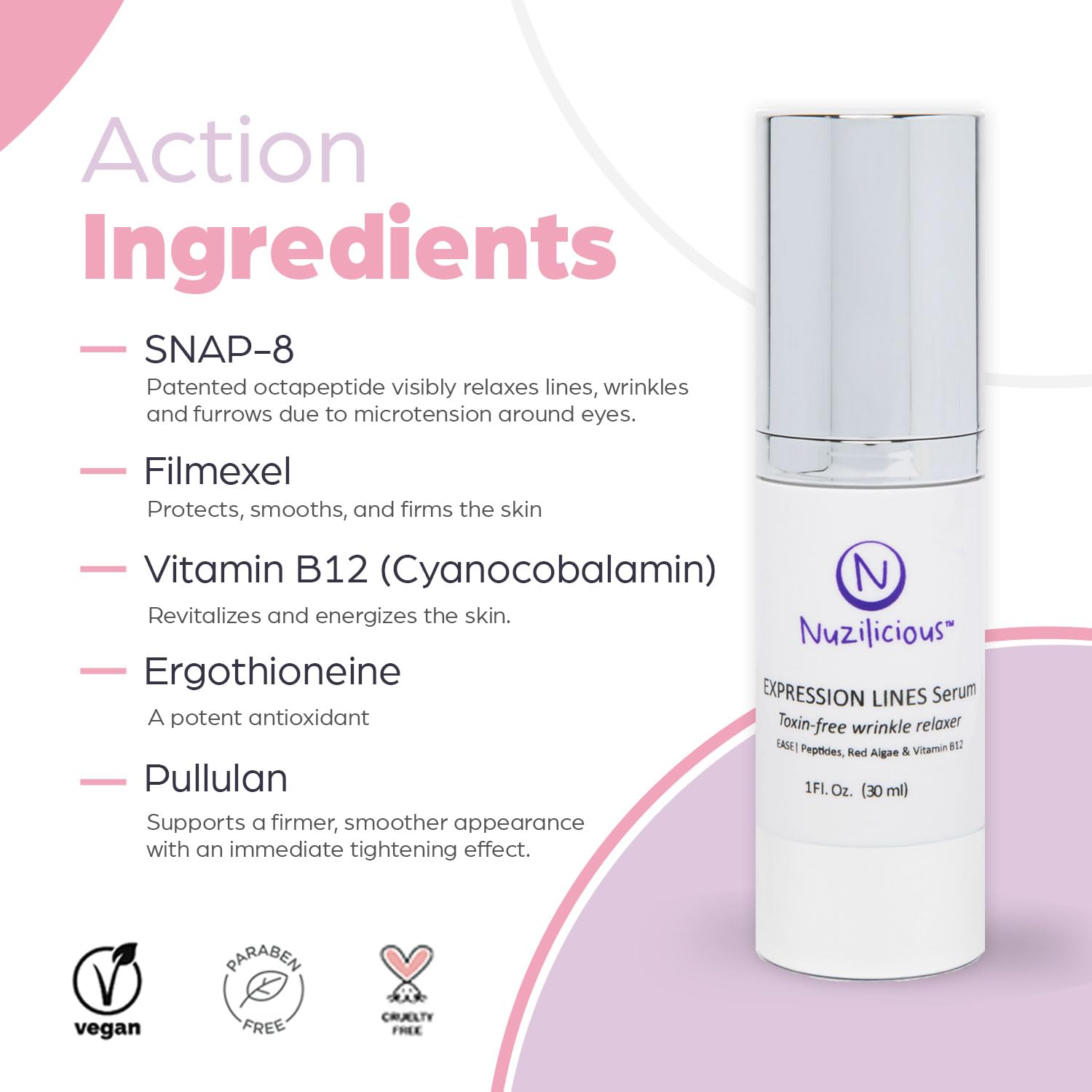 Professional Grade Anti-Wrinkle Serum for Face - Toxin-Free, Vegan & Cruelty-Free Wrinkle Relaxer with Octapeptide & Antioxidants to Reduce Fine Lines & Expression Wrinkles (1 oz) - Perfect for Daily Skincare Routine & Anti-Aging Treatment