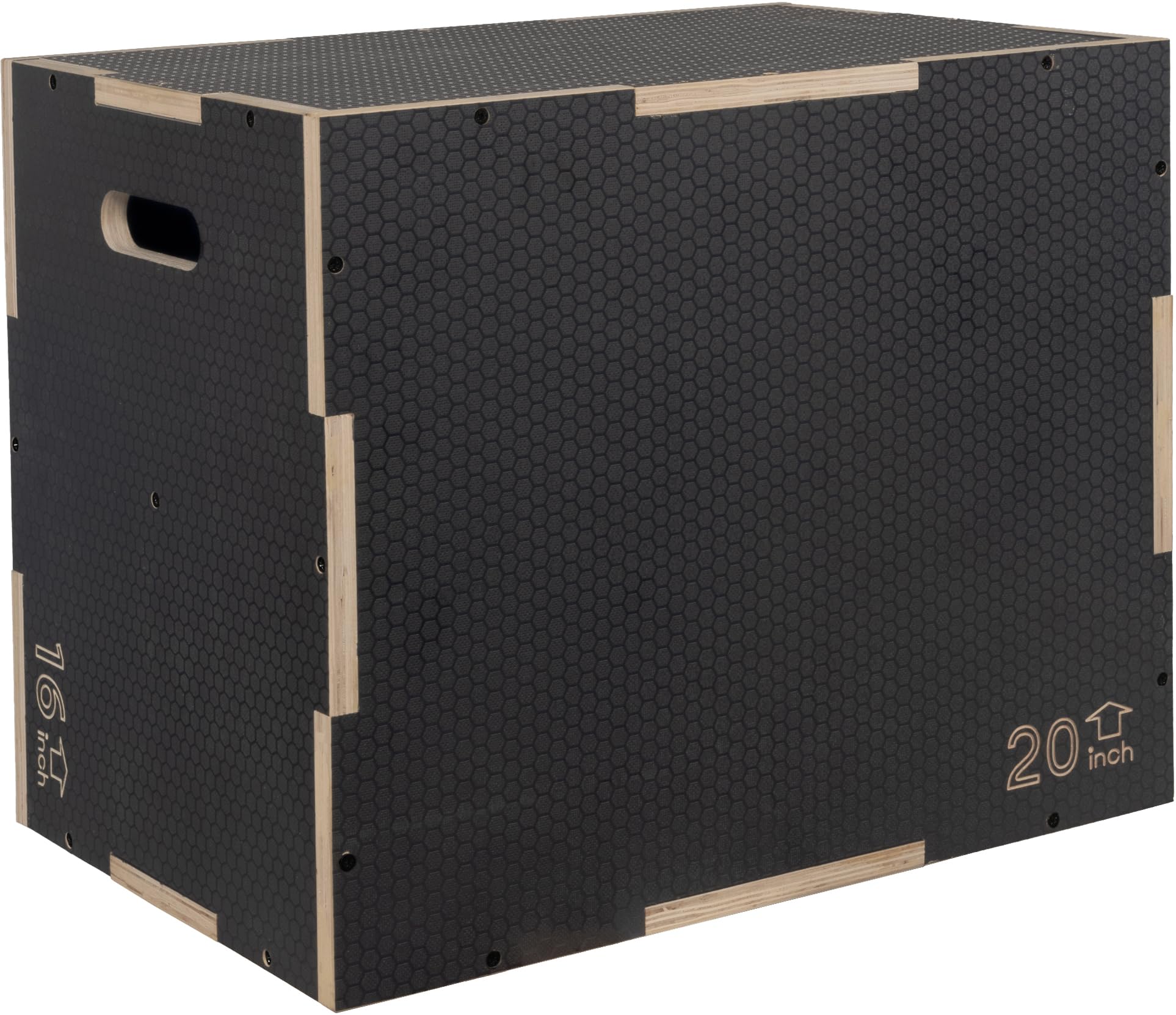3-in-1 Non-Slip Wooden Plyo Box for CrossFit & Home Gym - Adjustable Height Plyometric Jump Box for Exercise & Training - Perfect for HIIT, Cardio & Strength Workouts