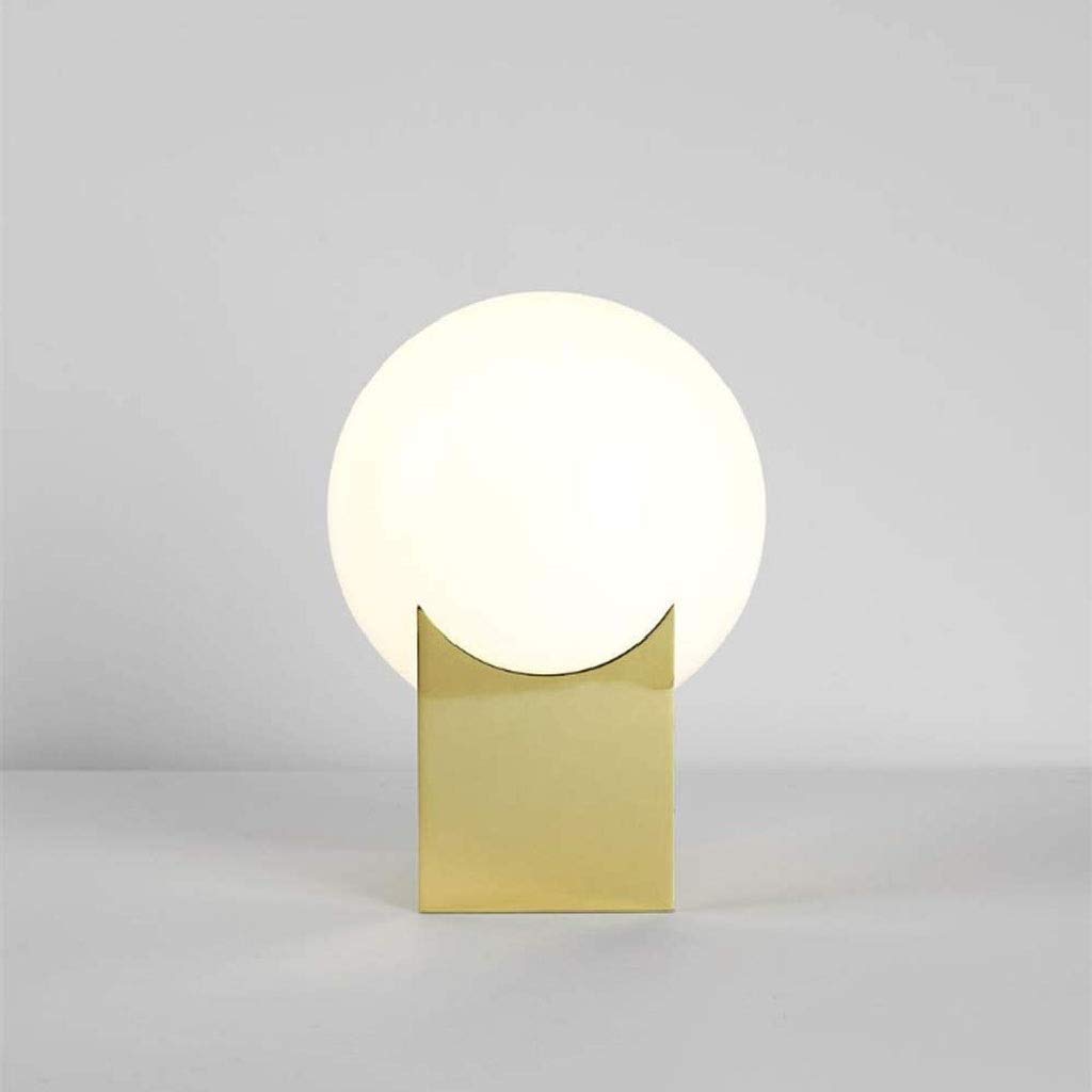 GPPZM Modern LED Table Lamp - White Ball Design with Golden Base, Adjustable Desk Light for Bedroom, Office, Living Room & Study | Perfect for Reading, Working & Nightstand Decor