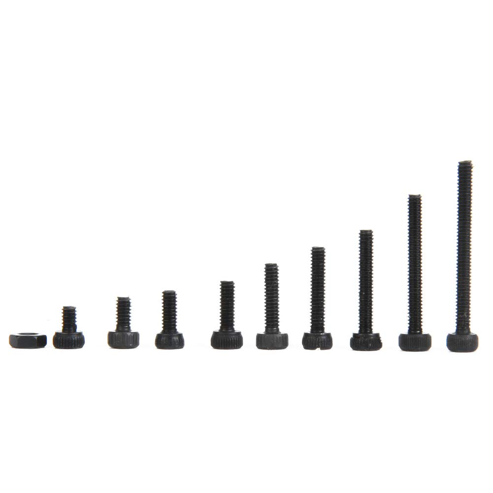 M2 Hex Socket Screw Bolt Nut Kit - 300PCS 12.9 Grade Alloy Steel for DIY & Repair