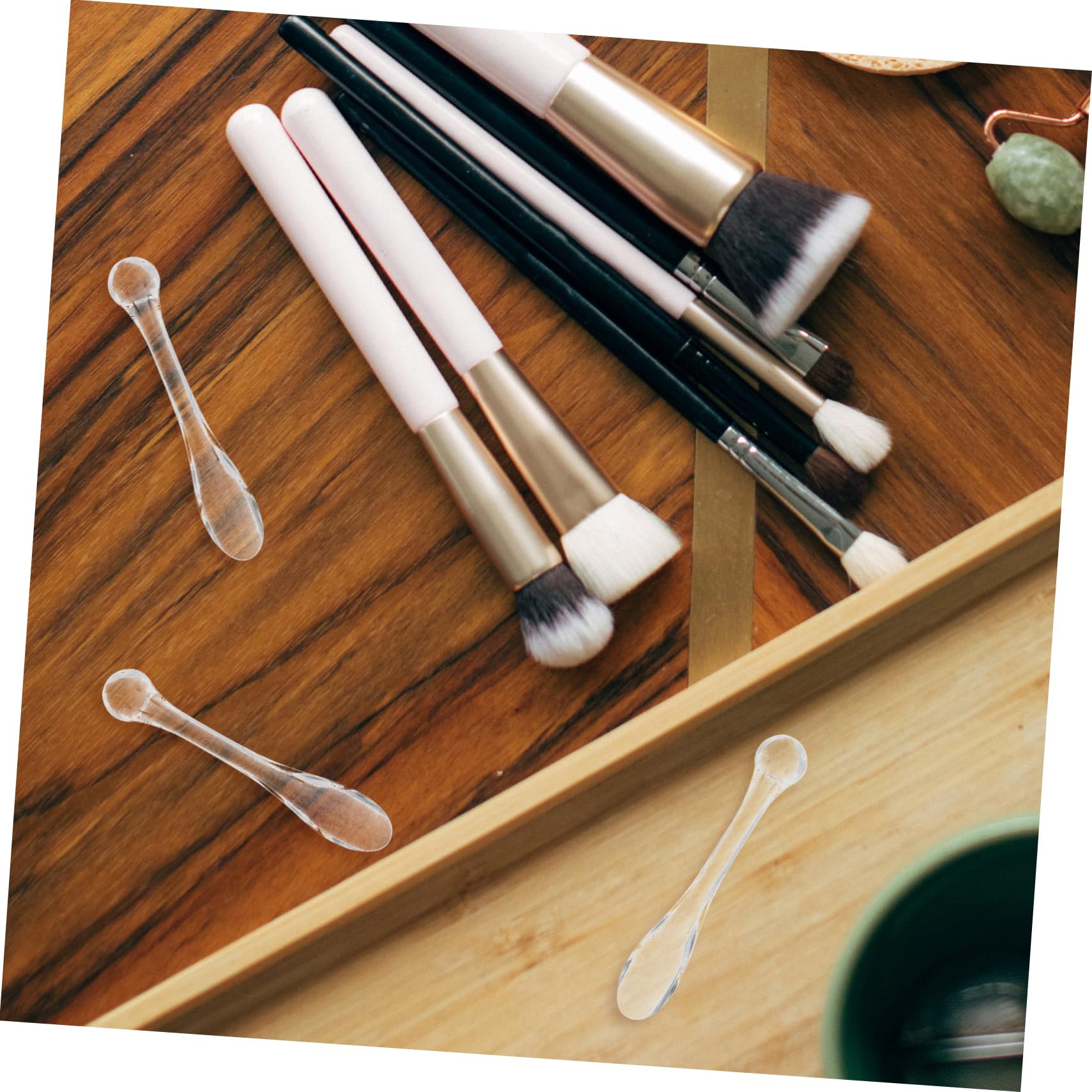50pcs Reusable Plastic Mini Makeup Spatulas - Facial Skin Care Spatula for Creams & Serums | Perfect for Travel, Salon & Home Skincare Routine | Beauty Tool Set for Hygienic Application