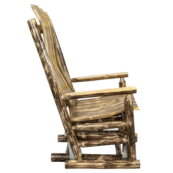Glacier Country Glider Rocker - Comfortable Nursery Rocking Chair for Baby & Nursing Mothers - Perfect for Bedroom, Nursery, or Living Room Relaxation