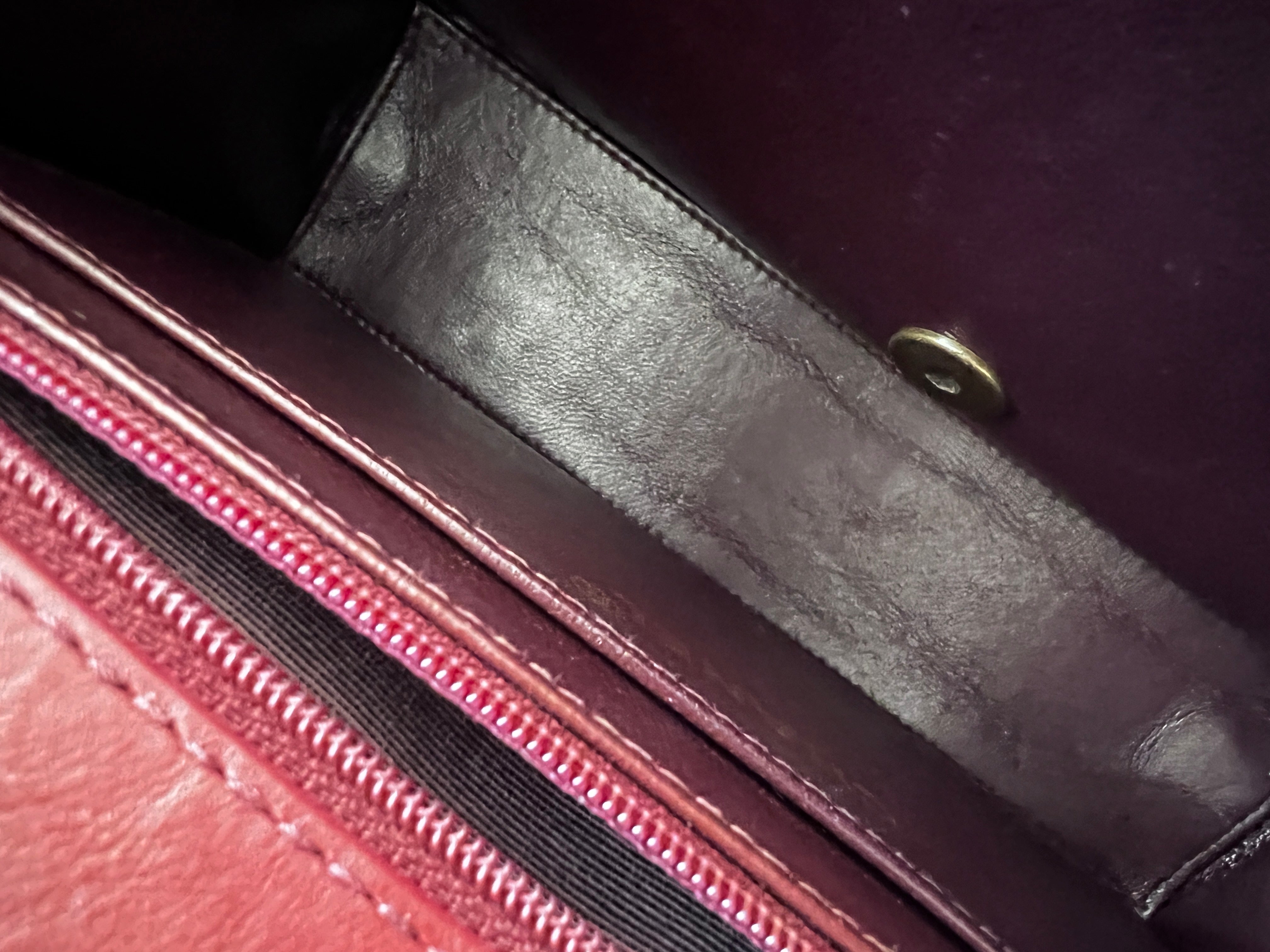 Chanel Burgundy Leather Single Flap Bag - Luxury Designer Handbag for Women | Perfect for Work, Evening Events & Special Occasions
