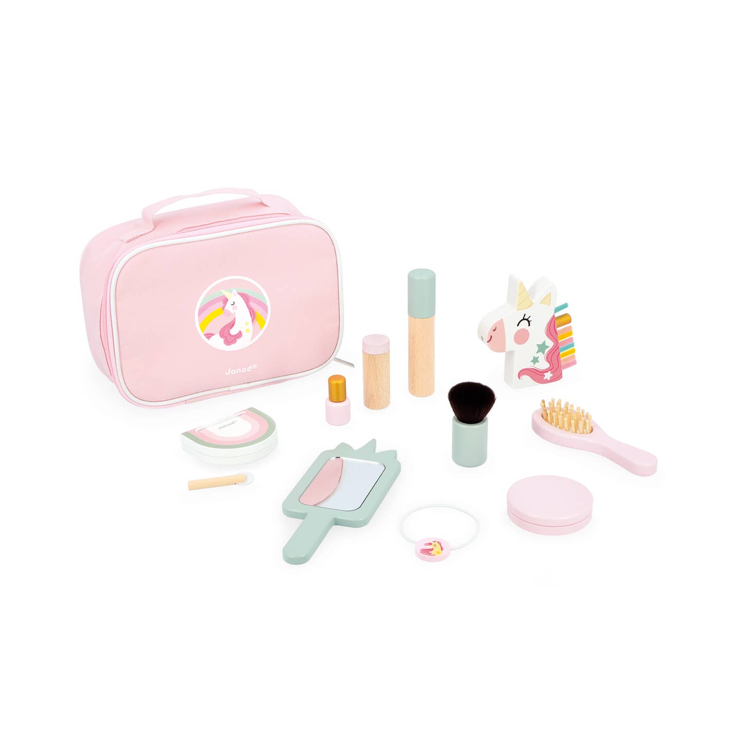 My First Unicorn Makeup Bag - Wooden Toy for Kids - Perfect for Pretend Play, Birthday Gifts & Travel Accessories