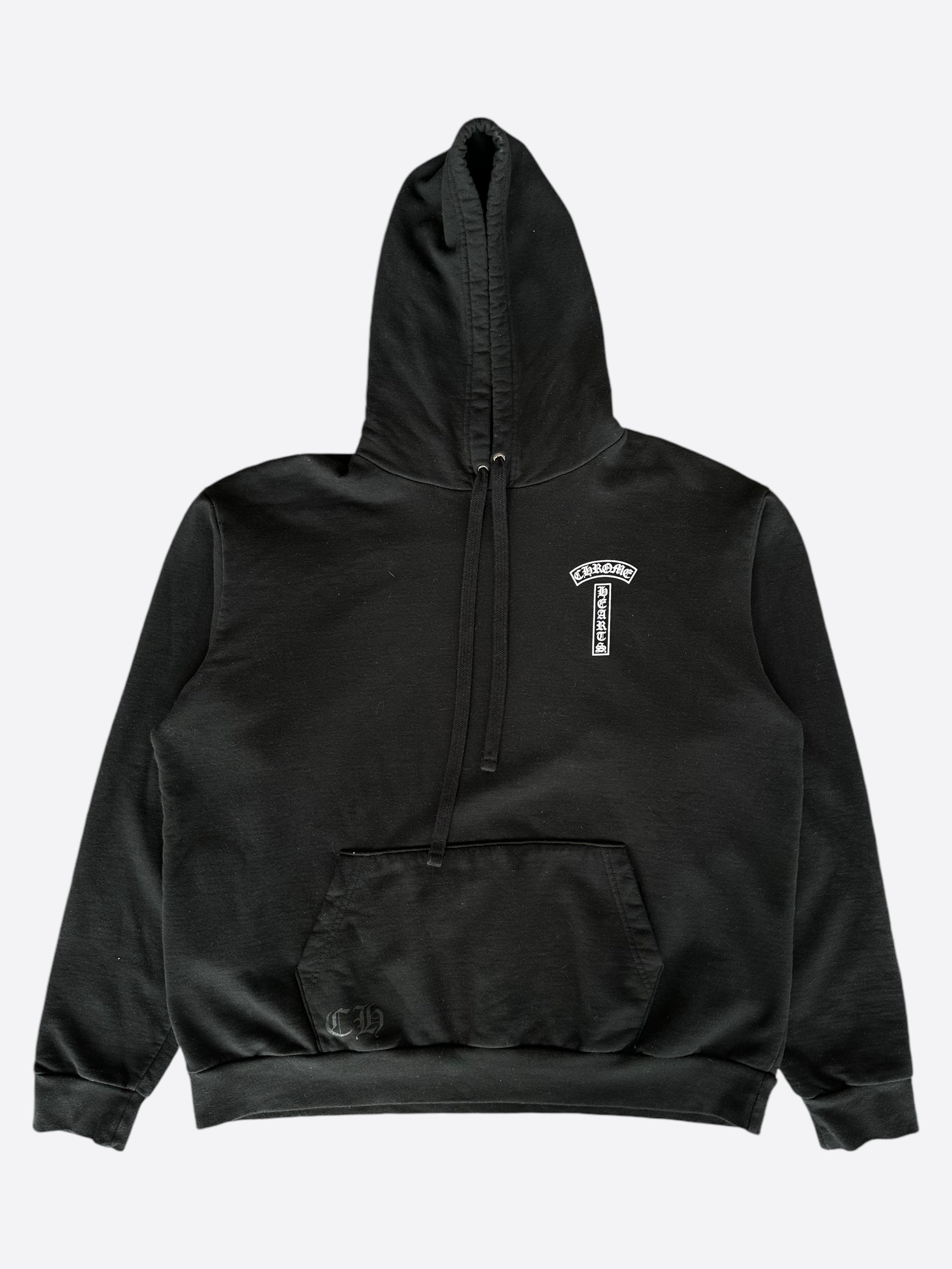 Chrome Hearts Black & White T-Bar Logo Hoodie for Men & Women | Streetwear Fashion | Casual Wear & Urban Style