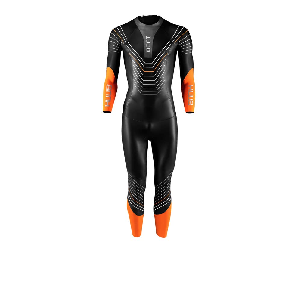 HUUB Araya 3:5 Men's Open Water Swimming & Triathlon Wetsuit - Black/Orange - Perfect for Triathlons, Open Water Swim Training & Competitive Swimming
