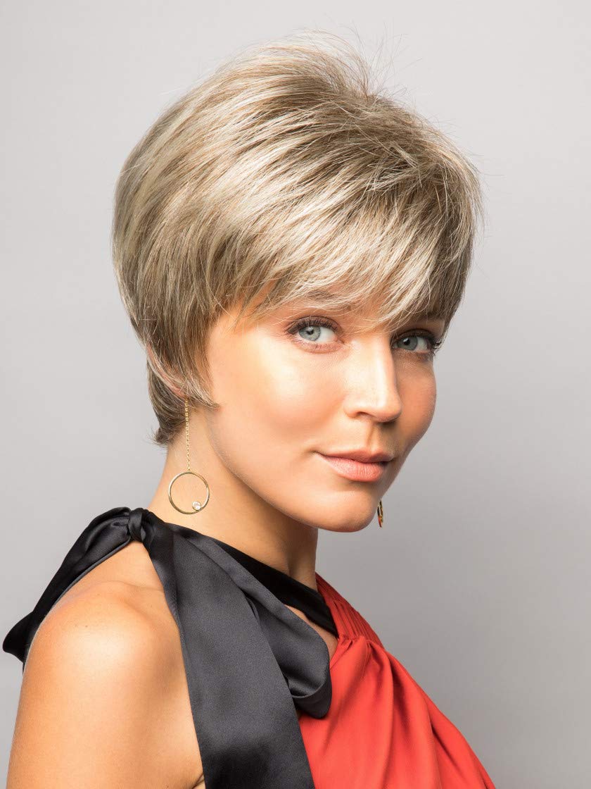 Noriko Wigs Sally Short Pixie Wig - Light Chocolate Brown Synthetic Hair with Monofilament Top & Tapered Nape | 5