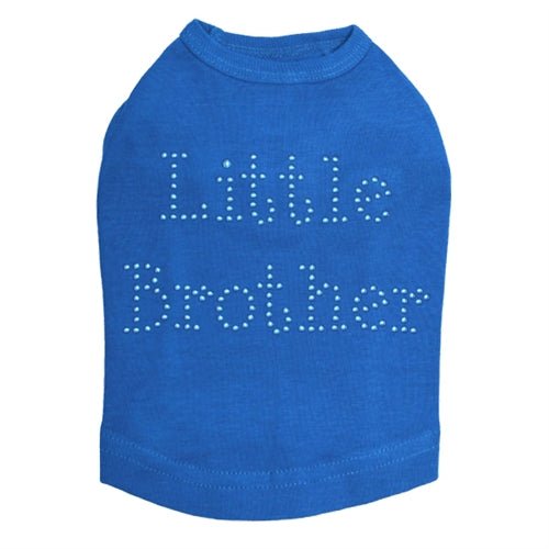 Blue Little Brother Nailheads Dog Tank Top - Stylish Pet Apparel for Small Dogs - Perfect for Summer Walks & Outdoor Adventures