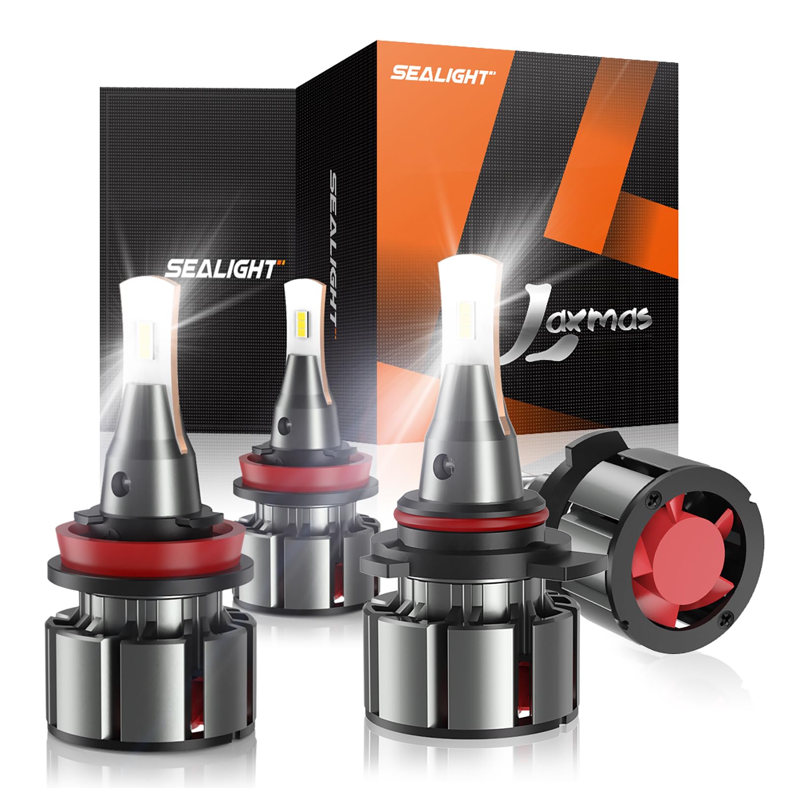 SEALIGHT 9005 H11 LED Bulbs - 48,000LM Super Bright Fog Light Combo, 6000K Cool White, Plug-N-Play for ATVs/UTVs (Pack of 4) - Perfect for Off-Roading, Night Driving & Enhanced Visibility