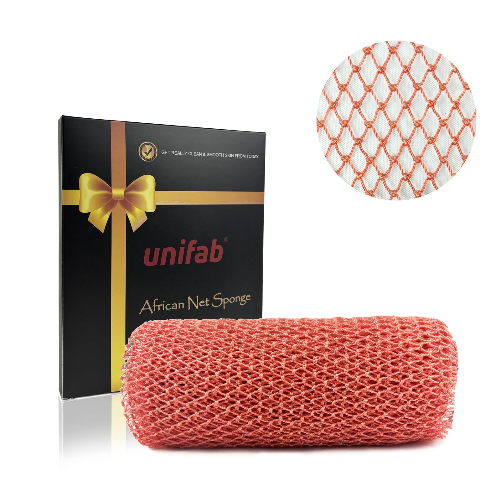 Authentic African Net Sponge - Exfoliating Bath & Body Scrubber for Shower, Pink | Natural Loofah Alternative for Deep Cleansing & Skin Renewal | Perfect for Spa Day, Dry Brushing & Gentle Exfoliation