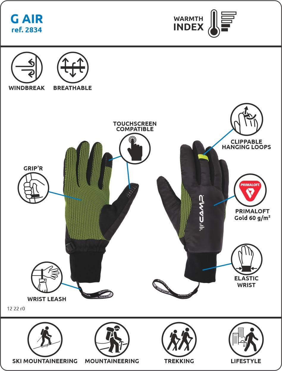 CAMP G Air Gloves - Lightweight & Breathable Outdoor Gloves for Hiking, Camping & Cold Weather Activities | Perfect for Men & Women