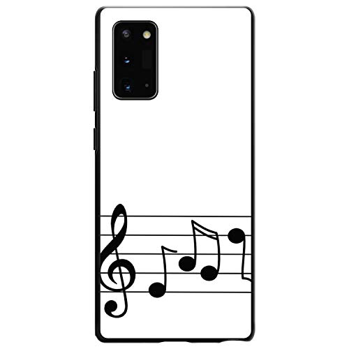 Treble Staff Music Notes On Black Case