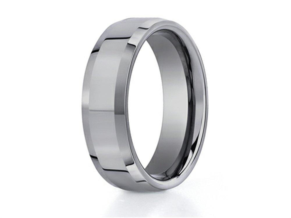 FJC Finejewelers 7mm Comfort Fit Tungsten Carbide Wedding Band for Men - Durable Polished Finish Ring for Anniversary, Engagement & Everyday Wear
