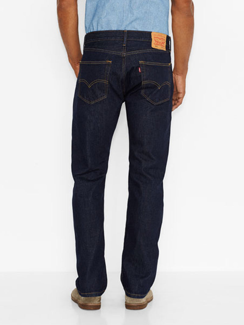 Levi's Men's 505 Regular Fit Jeans - Classic Dark Wash Denim Pants for Casual Wear & Everyday Style | Perfect for Work, Weekend Outings & Date Nights