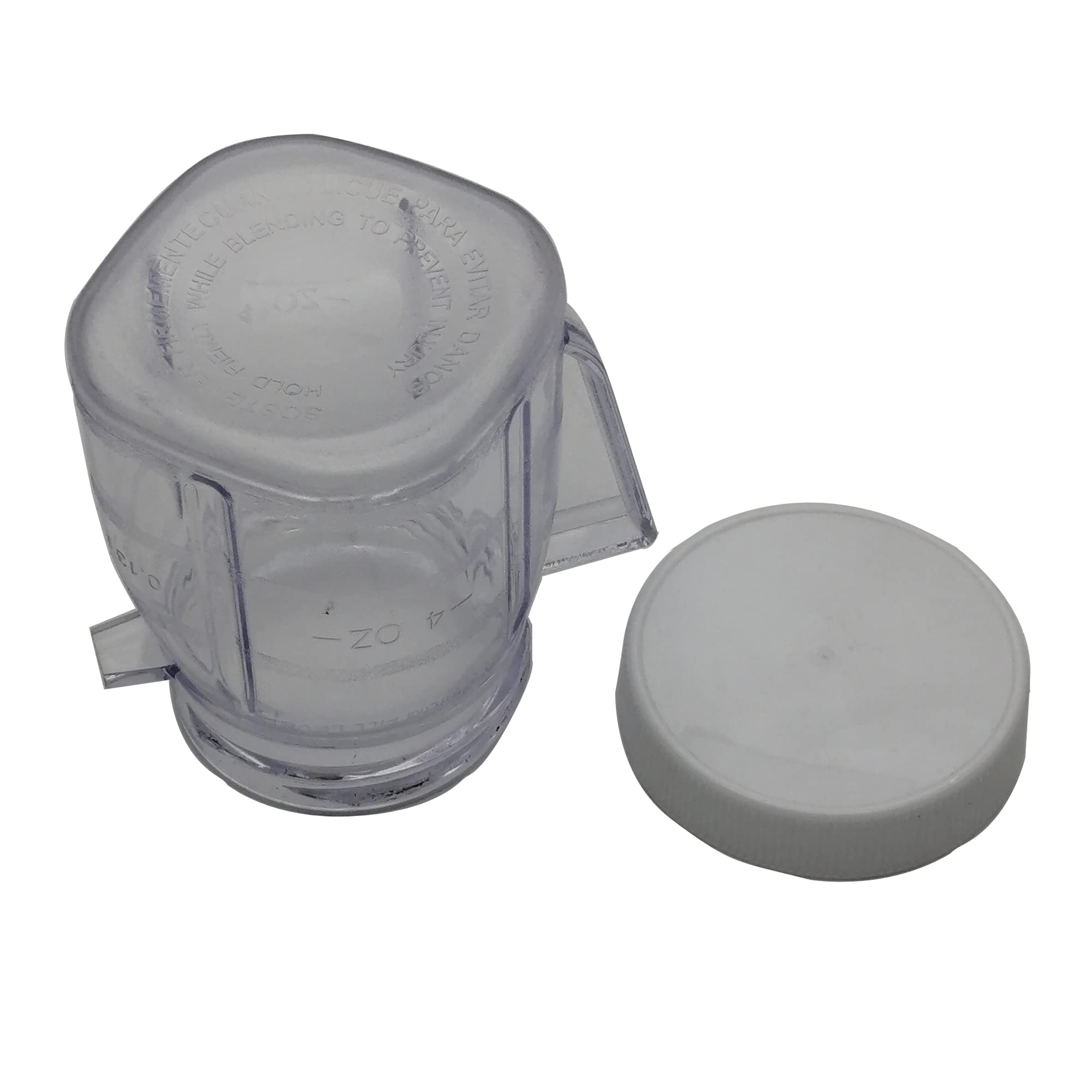 WUYAN 4937 Mini Blender Jar Accessory - Compatible with Oster Blenders - 1-Cup Mini Plastic Jars with Lids (Pack of 2) - Perfect for Smoothies, Baby Food & Meal Prep