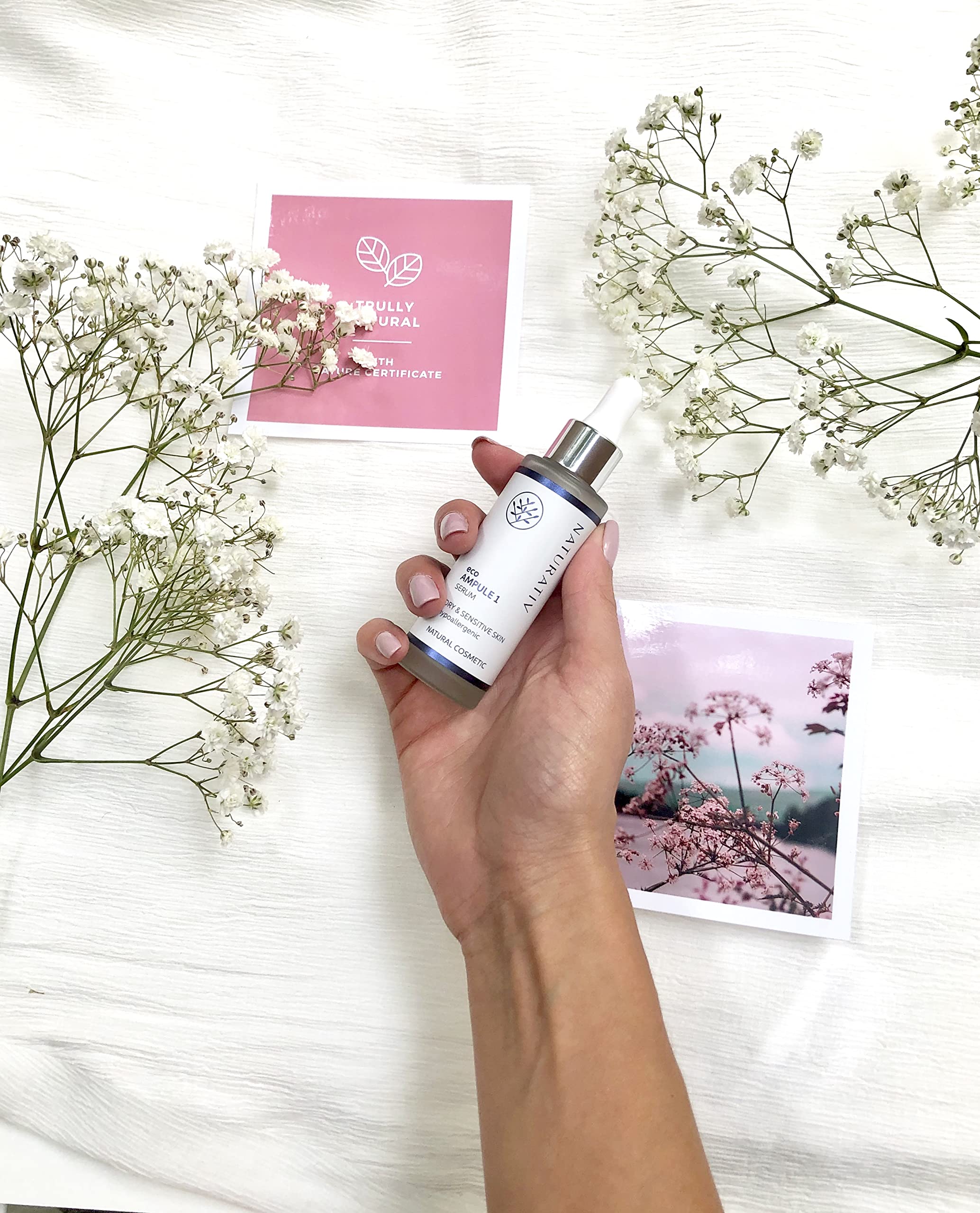 Naturativ Eco Ampule 1 Serum for Dry & Sensitive Skin - 30ml Hydrating Facial Treatment | Perfect for Night Routine & Skin Repair