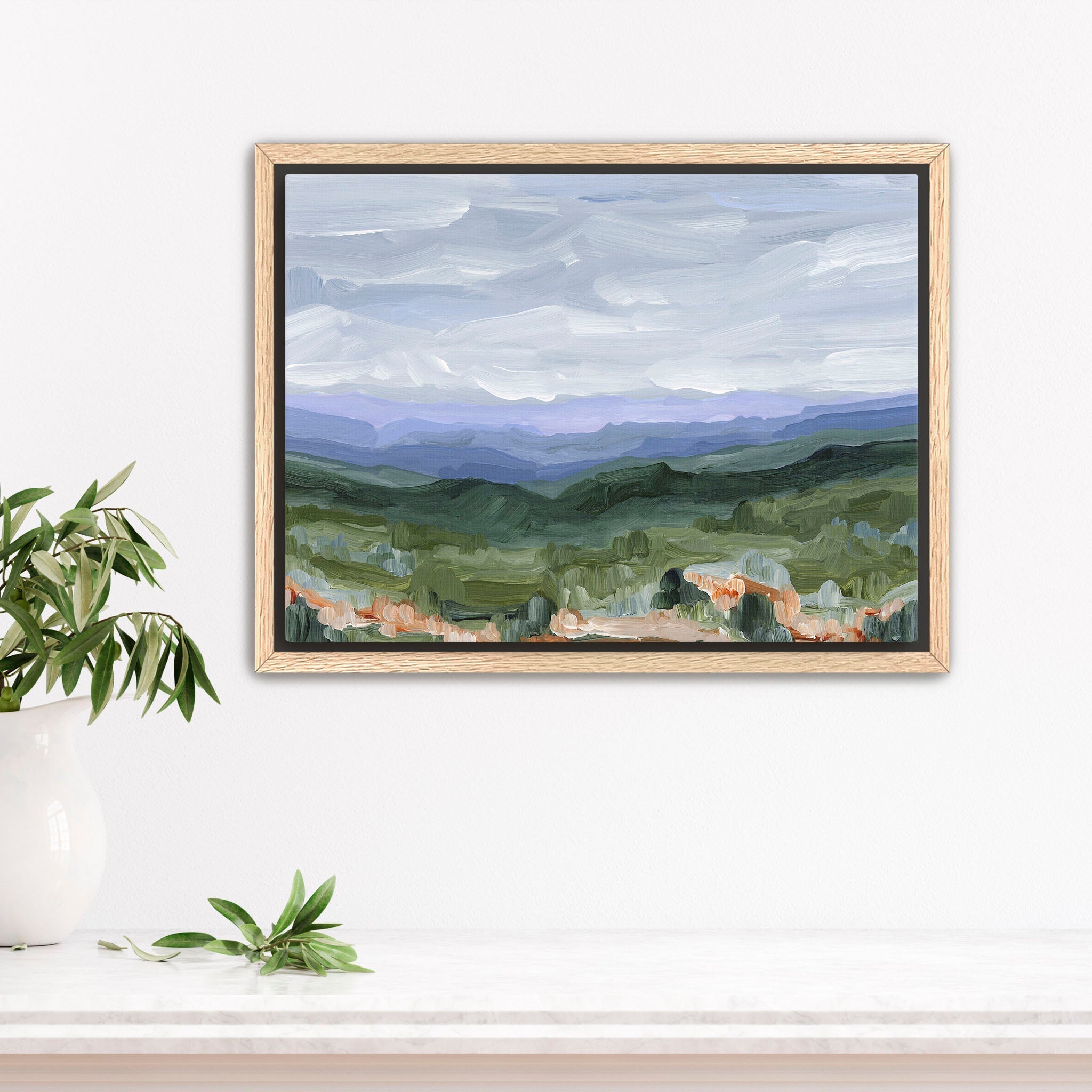Blue Ridge Mountains Wall Art - Stunning Landscape Canvas Print for Home & Office Decor | Perfect for Living Room, Bedroom, or Office Wall