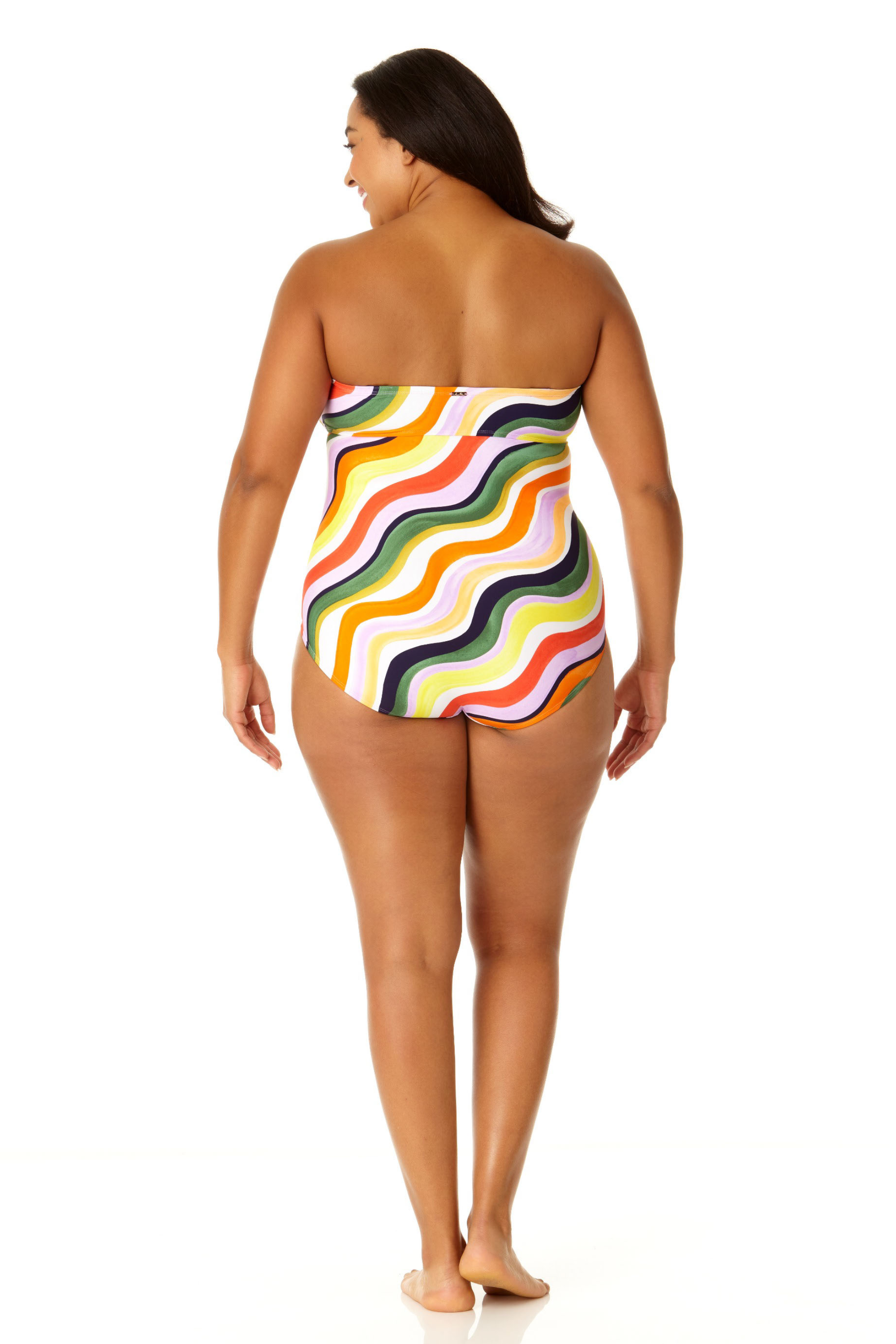 Anne Cole Plus Women's Twist Front Shirred One Piece Swimsuit - Flattering Swimwear for Beach, Pool & Vacation | Plus Size Bathing Suit with Comfortable Fit