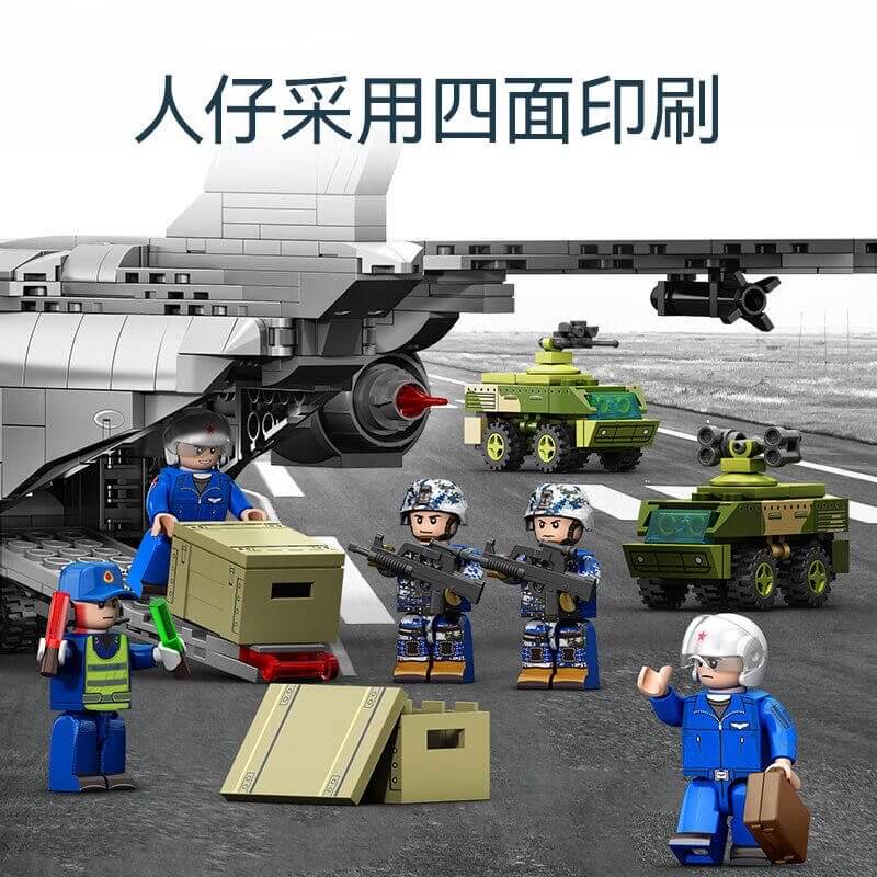 Sembo 202242 Y 20 Large Transport Aircraft Model - Military Aircraft Toy for Kids & Collectors - Perfect for Playtime, Display & Aviation Enthusiasts