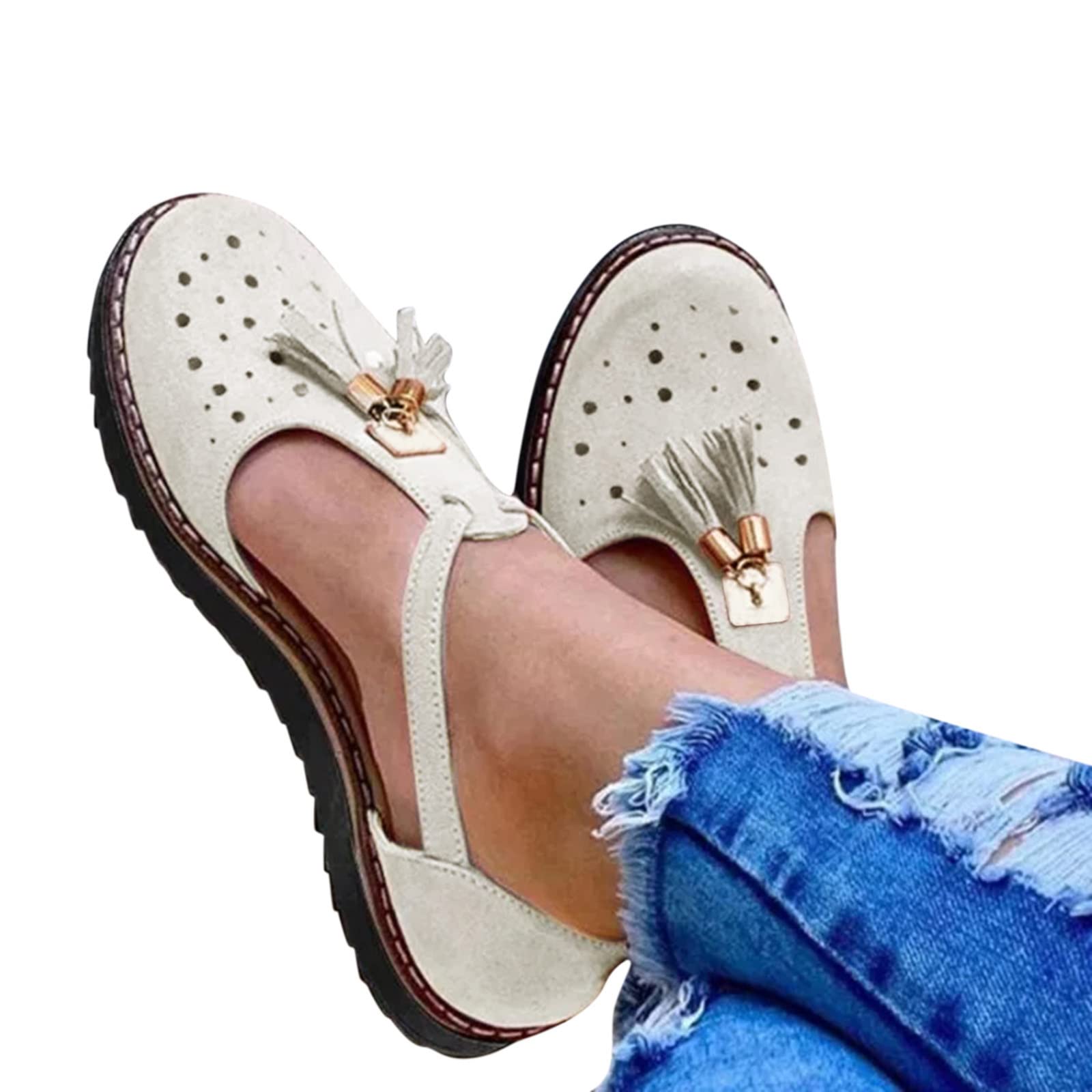 Aniywn Women's Espadrille Platform Sandals with Ankle Straps - Comfortable Closed Toe Wedge Sandals for Summer | Casual Outfits, Beach Vacations, and Everyday Wear