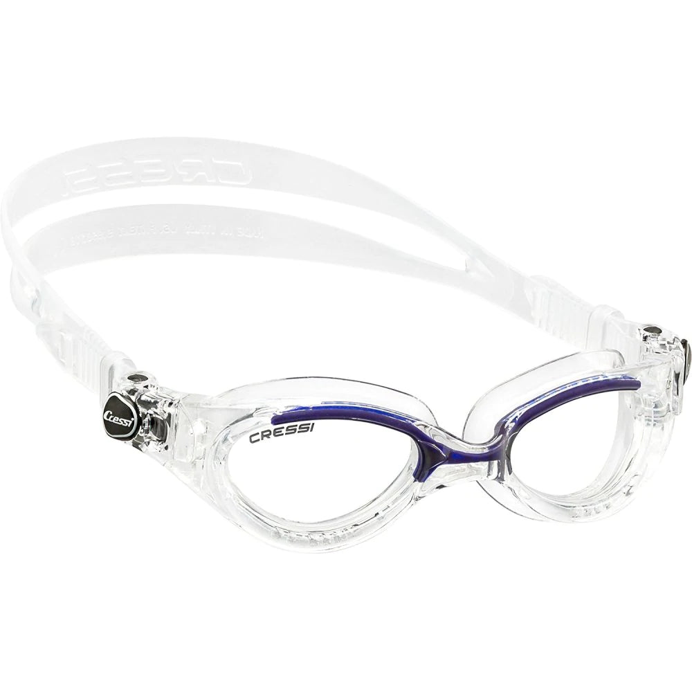 Cressi Flash Lady Clear Blue Snorkeling Mask for Women - Perfect for Scuba Diving, Swimming & Beach Vacations