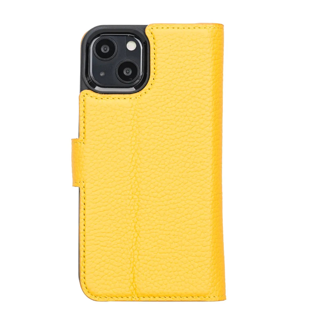 Premium Yellow Leather Wallet Case for iPhone 13 - Slim Protective Cover with Card Slots | Perfect for Everyday Use, Travel & Business (iPhone 13/6.1