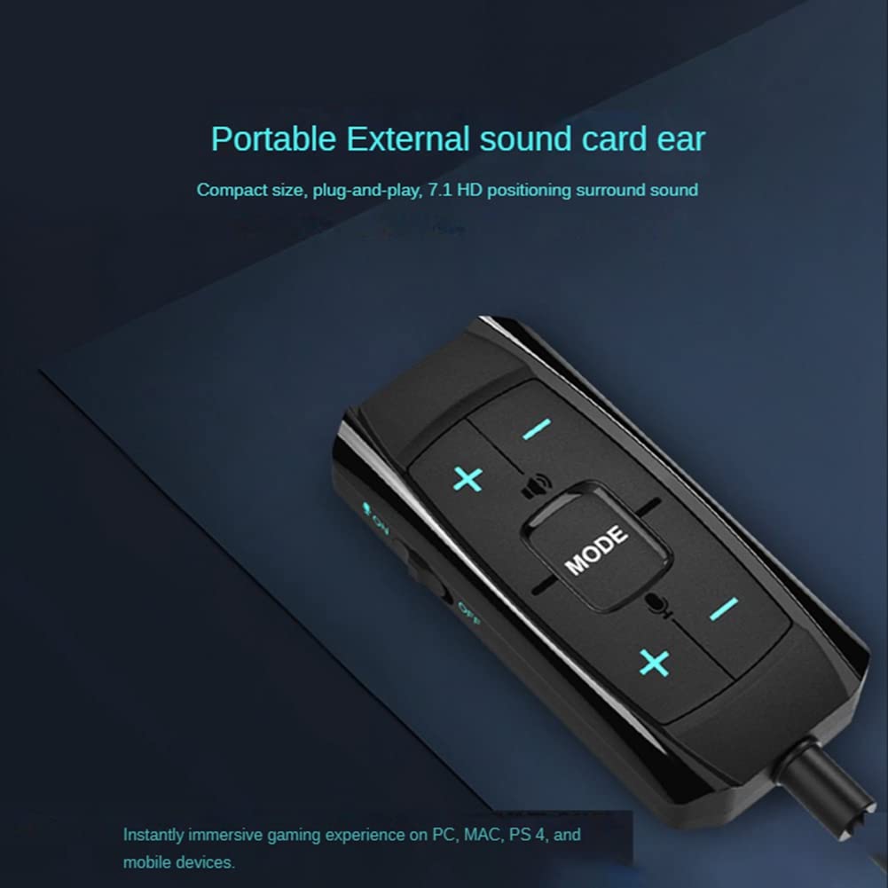 Lubrol External USB Sound Card 7.1 Channel 3D Audio Adapter - 3.5mm Gaming Headset Replacement for PC, Laptop, Desktop - Perfect for Gaming, Streaming & Video Conferencing