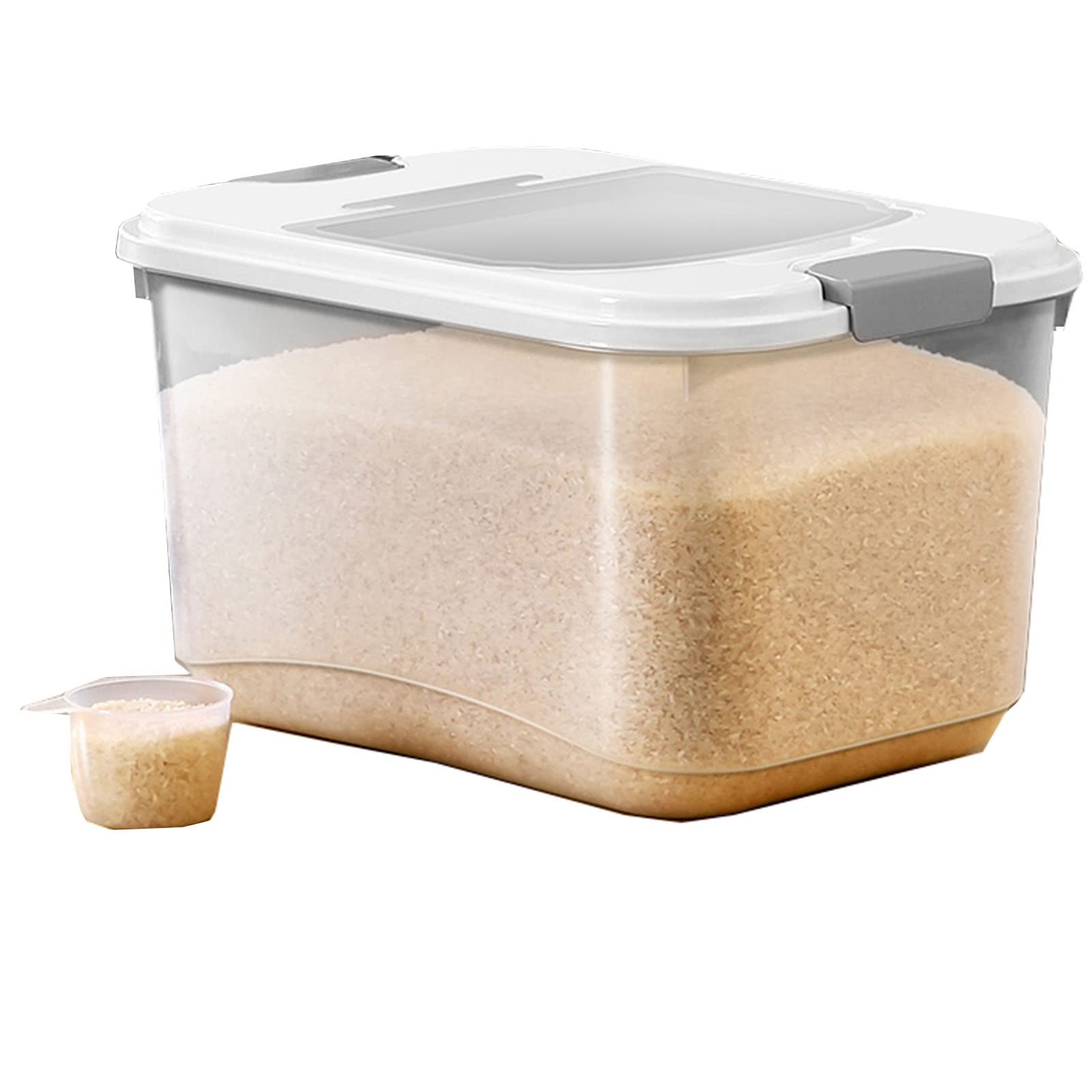 FANG Airtight Rice Storage Container - Kitchen Flour & Grain Sealed Bucket with Lid, Perfect for Pantry, Refrigerator & Food Storage Organization (BPA-Free, 5L Capacity) - Ideal for Storing Rice, Flour, Pasta & Dry Goods in Home Kitchen