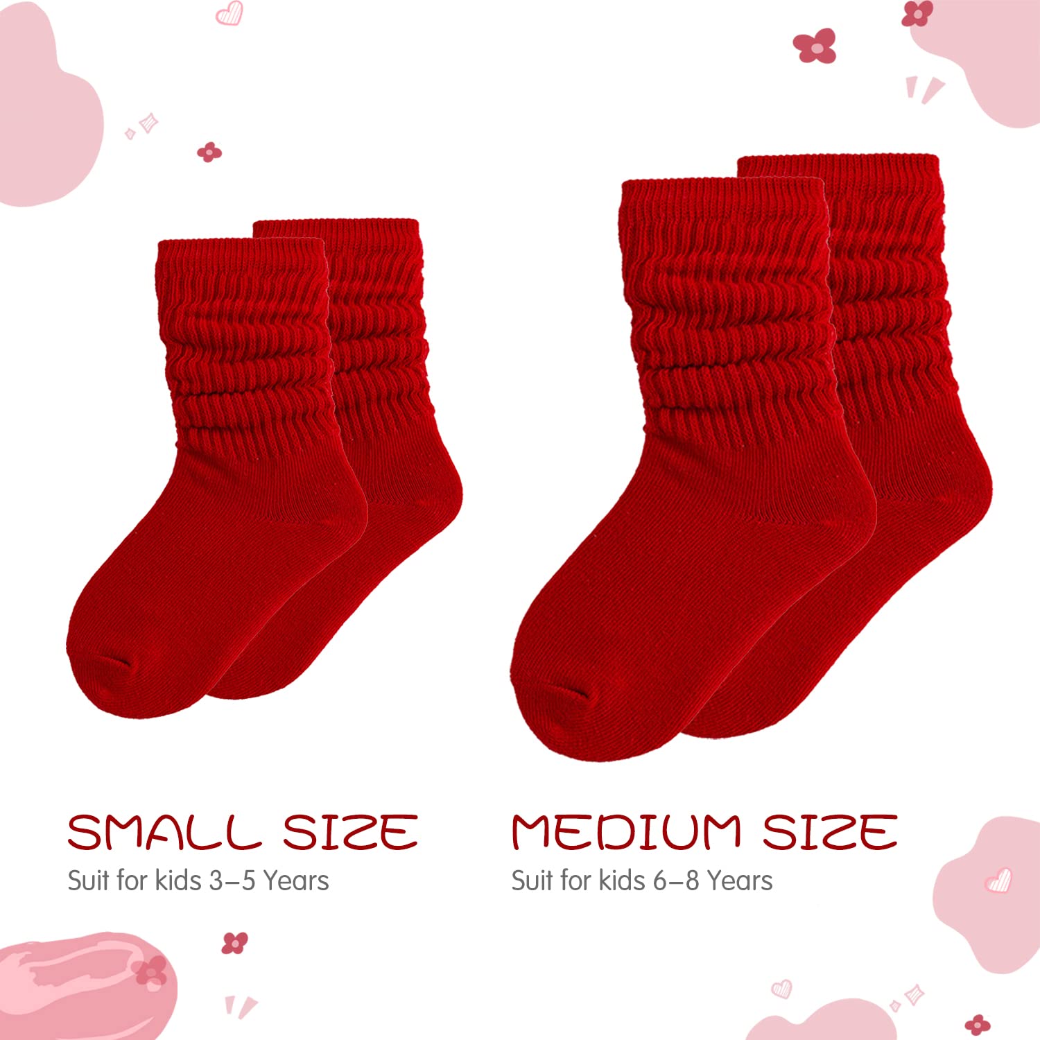 DOOVID Toddler Knee High Socks for Boys & Girls - Soft Cotton Crew Socks with Non-Slip Grip - Perfect for School, Playtime & Cold Weather Comfort