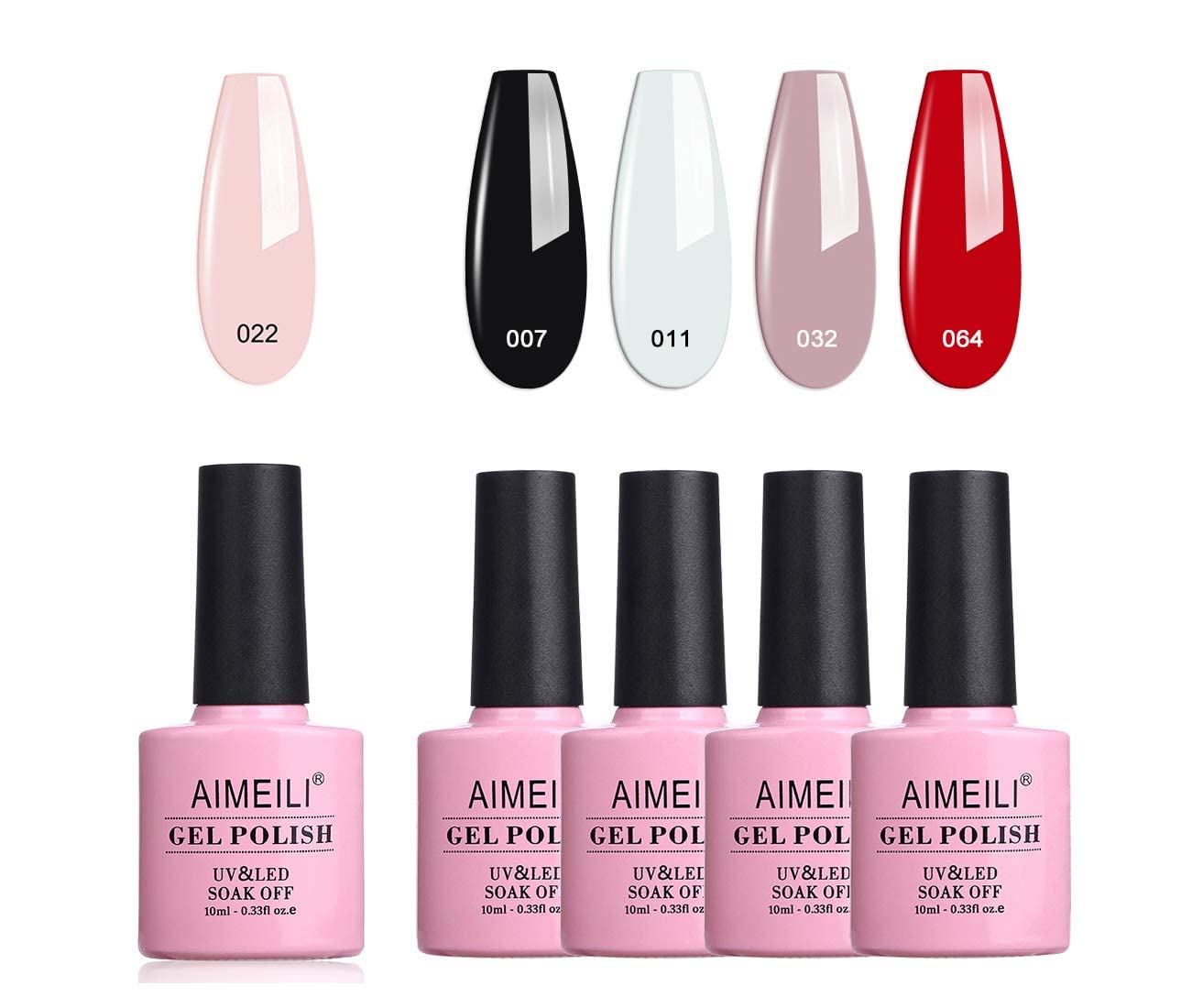 AIMEILI UV LED Gel Nail Polish Kit for Home Manicure