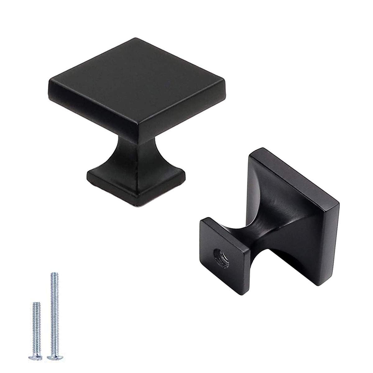 Peaha 15 Pack Black Square Cabinet Knobs - PH6785BK Drawer Pulls Hardware for Kitchen, Bathroom & Dresser - Perfect for Cabinets, Drawers, Closets & Furniture Upgrades