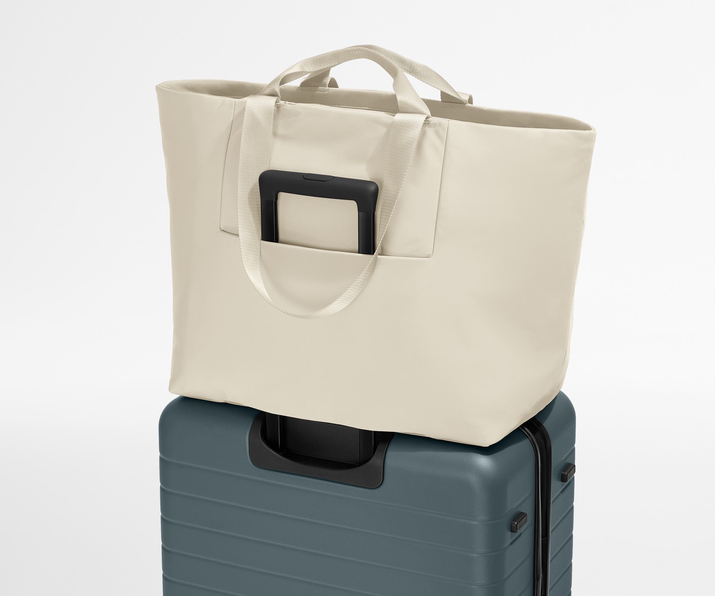Large Featherlight Tote Bag in Salt White - Stylish & Lightweight Women's Shoulder Bag for Work, Travel & Beach