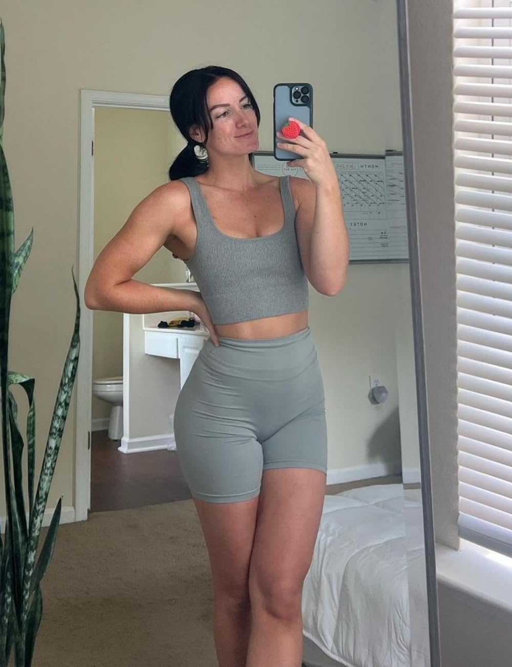 TomTiger High Waist Yoga Shorts for Women - Tummy Control Workout Biker Shorts with Butt Lifting Design | Perfect for Yoga, Gym, Running & Lounge Wear